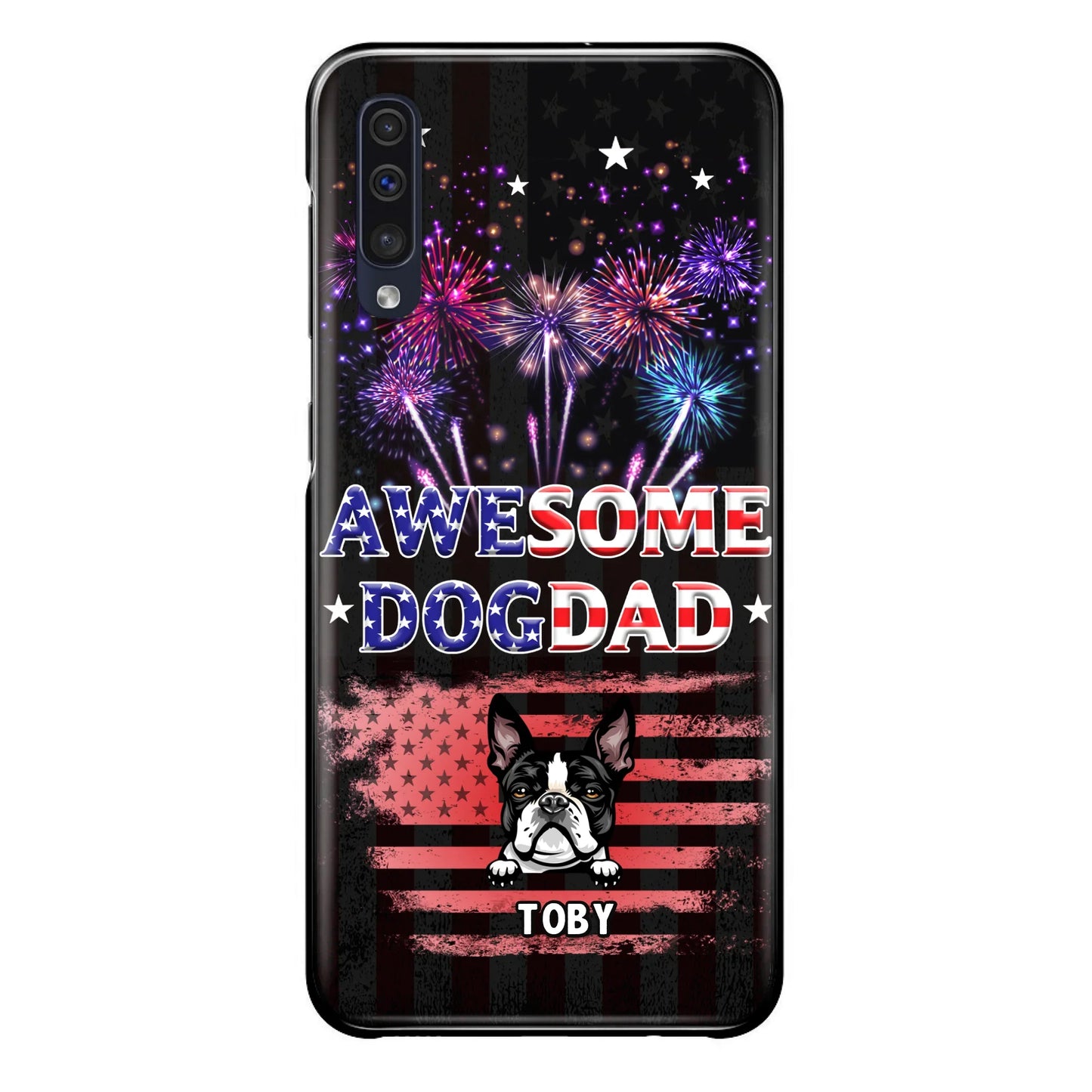 Custom Personalized Dog Dad Phone Case - Gift Idea For Father's Day/Dog Lovers - Up To 6 Dogs - Awesome Dog Dad - Cases For Iphone And Samsung