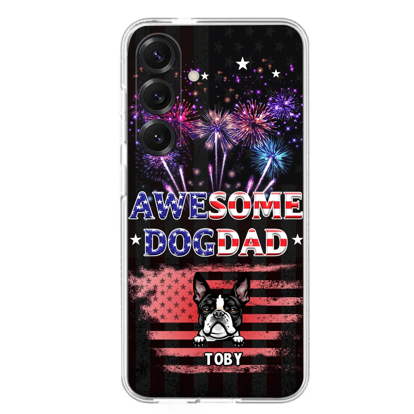 Custom Personalized Dog Dad Phone Case - Gift Idea For Father's Day/Dog Lovers - Up To 6 Dogs - Awesome Dog Dad - Cases For Iphone And Samsung