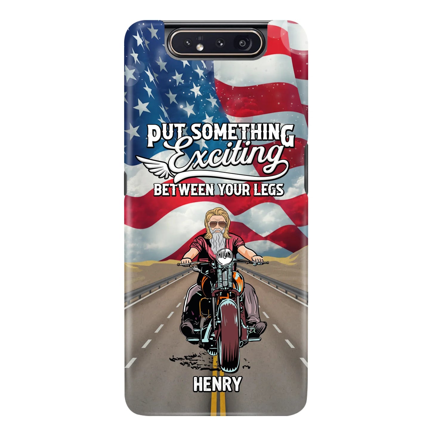 Custom Personalized Biker Phone Case - Gift Idea For Biker/Independence Day - Put Something Exciting Between Your Legs - Case For iPhone/Samsung