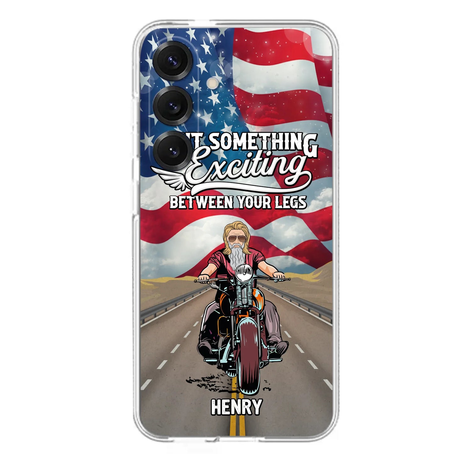 Custom Personalized Biker Phone Case - Gift Idea For Biker/Independence Day - Put Something Exciting Between Your Legs - Case For iPhone/Samsung