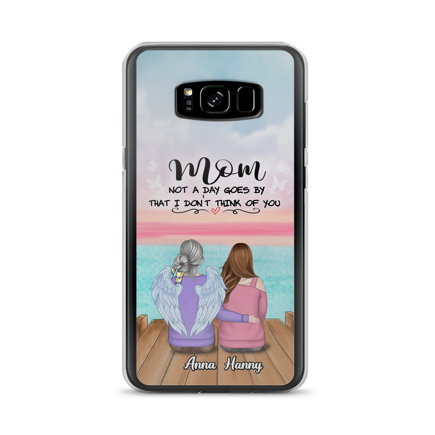 Custom Personalized Memorial Mom/ Dad Phone Case - Memorial Gift Idea - Not A Day Goes By That I Don't Think Of You - Case For iPhone And Samsung