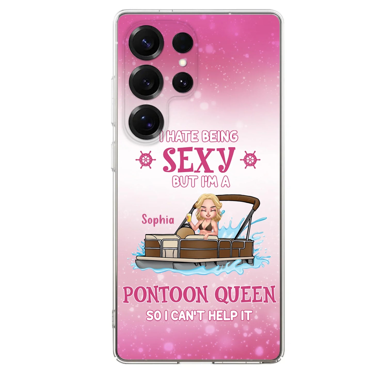 Custom Personalized Pontoon Queen Phone Case - Gift Idea For Pontoon Lover - I Hate Being Sexy But I'm A Pontoon Queen So I Can't Help It - Case For iPhone And Samsung