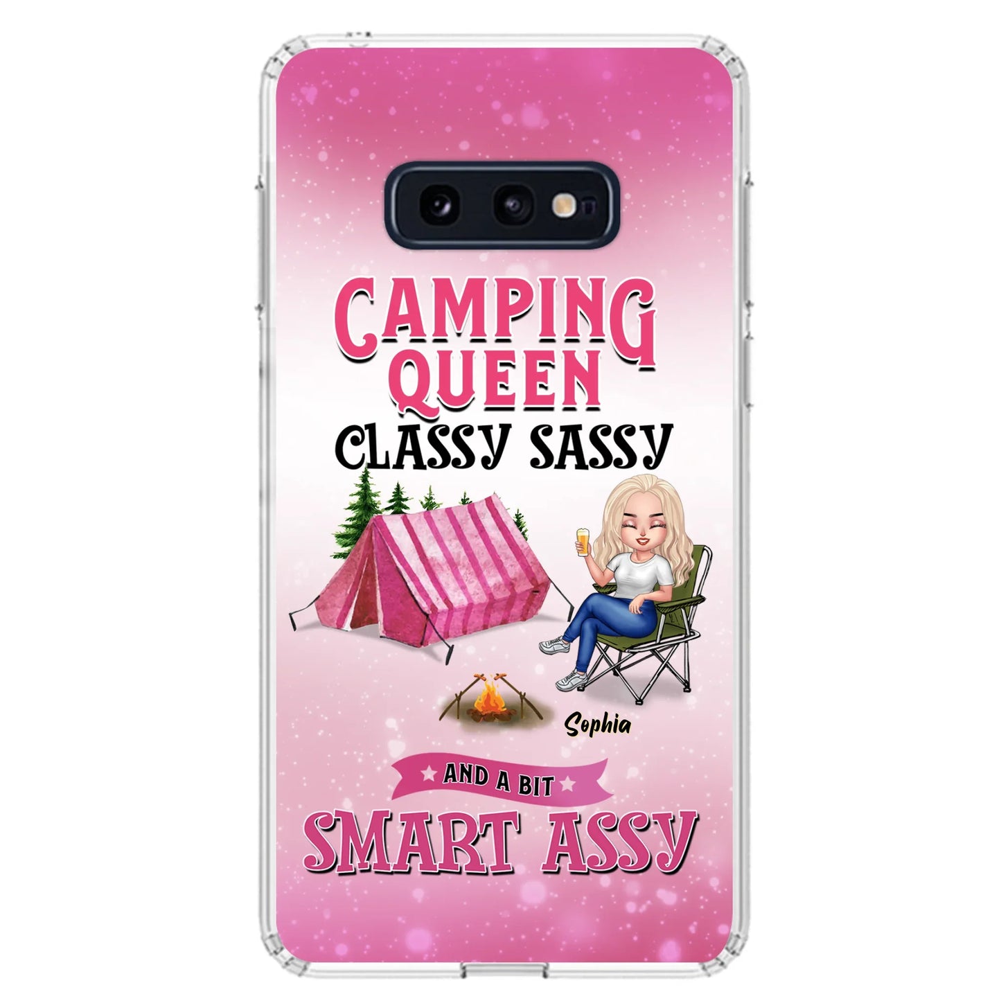 Custom Personalized Camping Queen Phone Case - Gift Idea For Camping Lovers/Mother's Day - Camping Queen Classy Sassy And A Bit Smart Assy - Cases For iPhone And Samsung