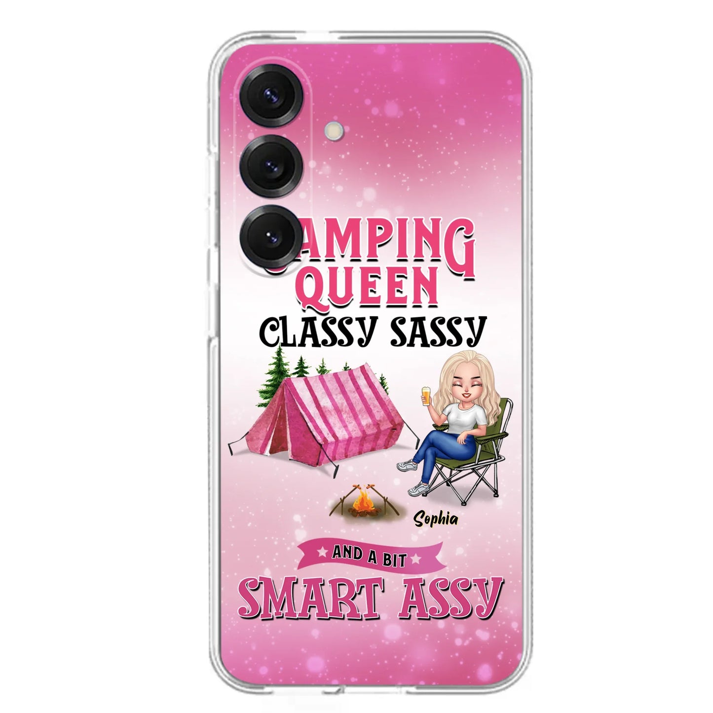 Custom Personalized Camping Queen Phone Case - Gift Idea For Camping Lovers/Mother's Day - Camping Queen Classy Sassy And A Bit Smart Assy - Cases For iPhone And Samsung