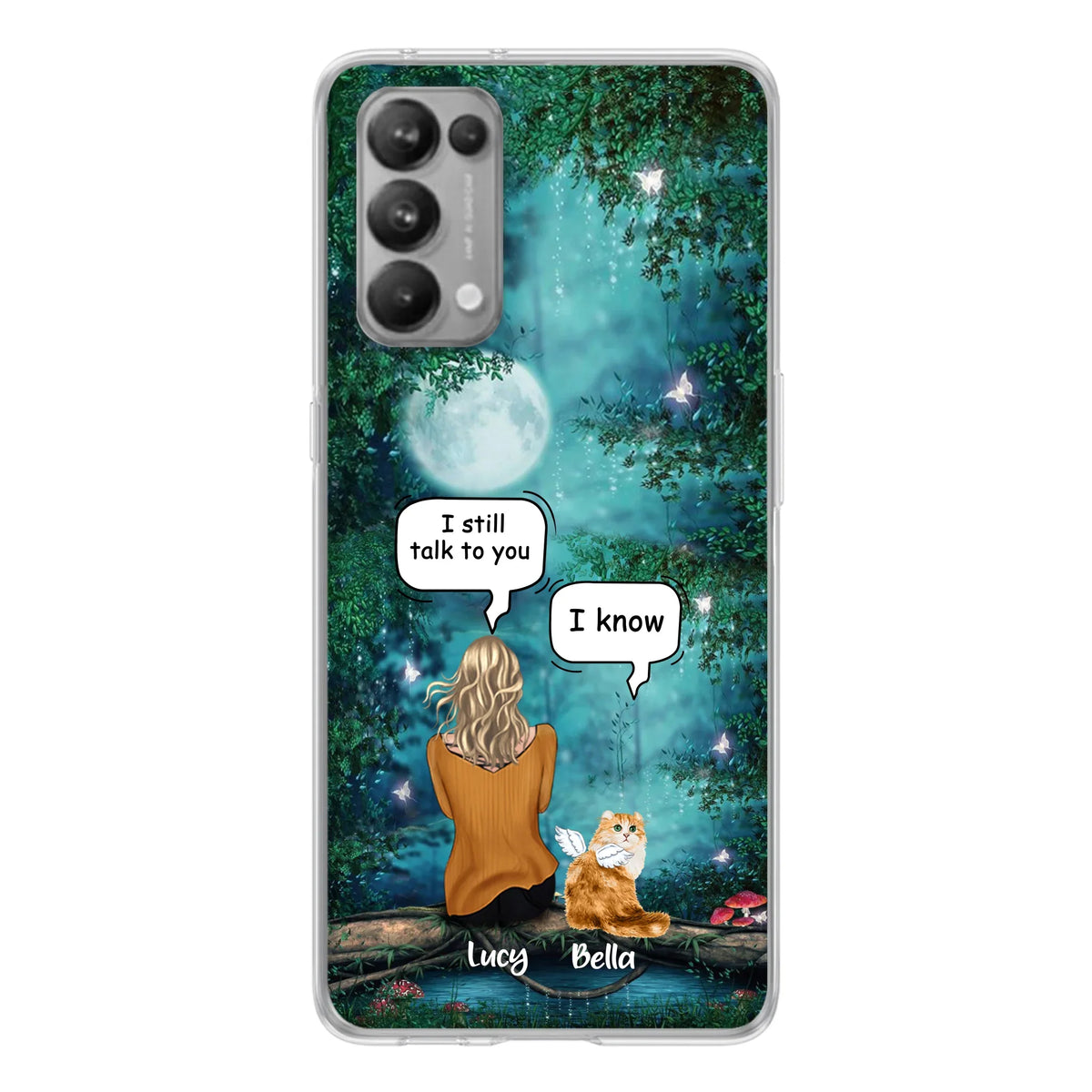 Custom Personalized Cat Memorial Phone Case - Upto 5 Cats - Best Gift For Cat Lover - I still talk to you - Case For Xiaomi, Oppo And Huawei