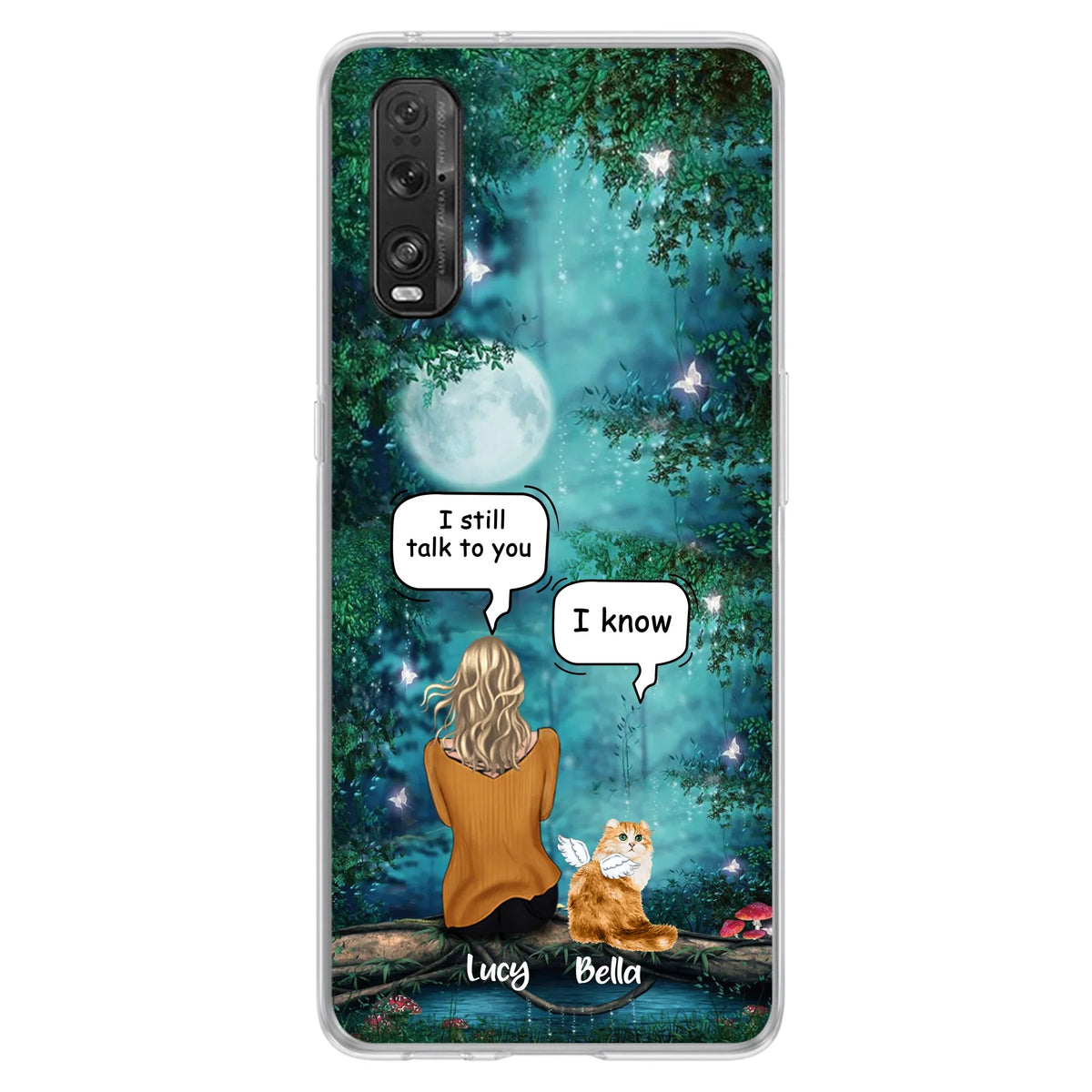 Custom Personalized Cat Memorial Phone Case - Upto 5 Cats - Best Gift For Cat Lover - I still talk to you - Case For Xiaomi, Oppo And Huawei