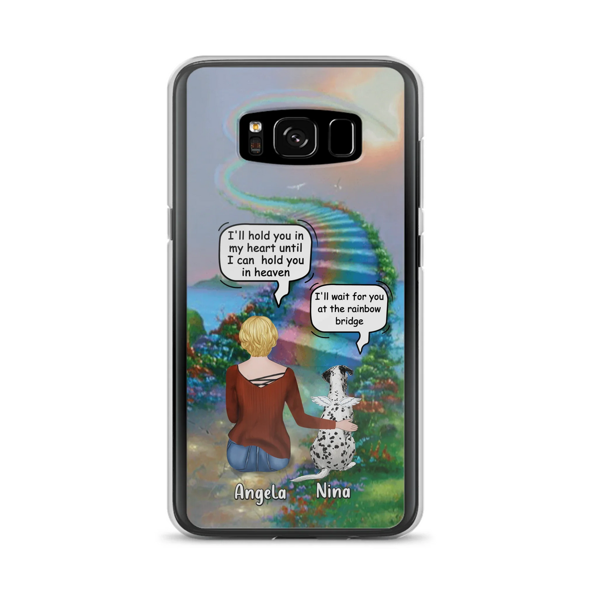 Custom Personalized Memorial Dog Phone Case - Upto 4 Dogs - Memorial Gift For Dog Lovers - Case For iPhone/Samsung