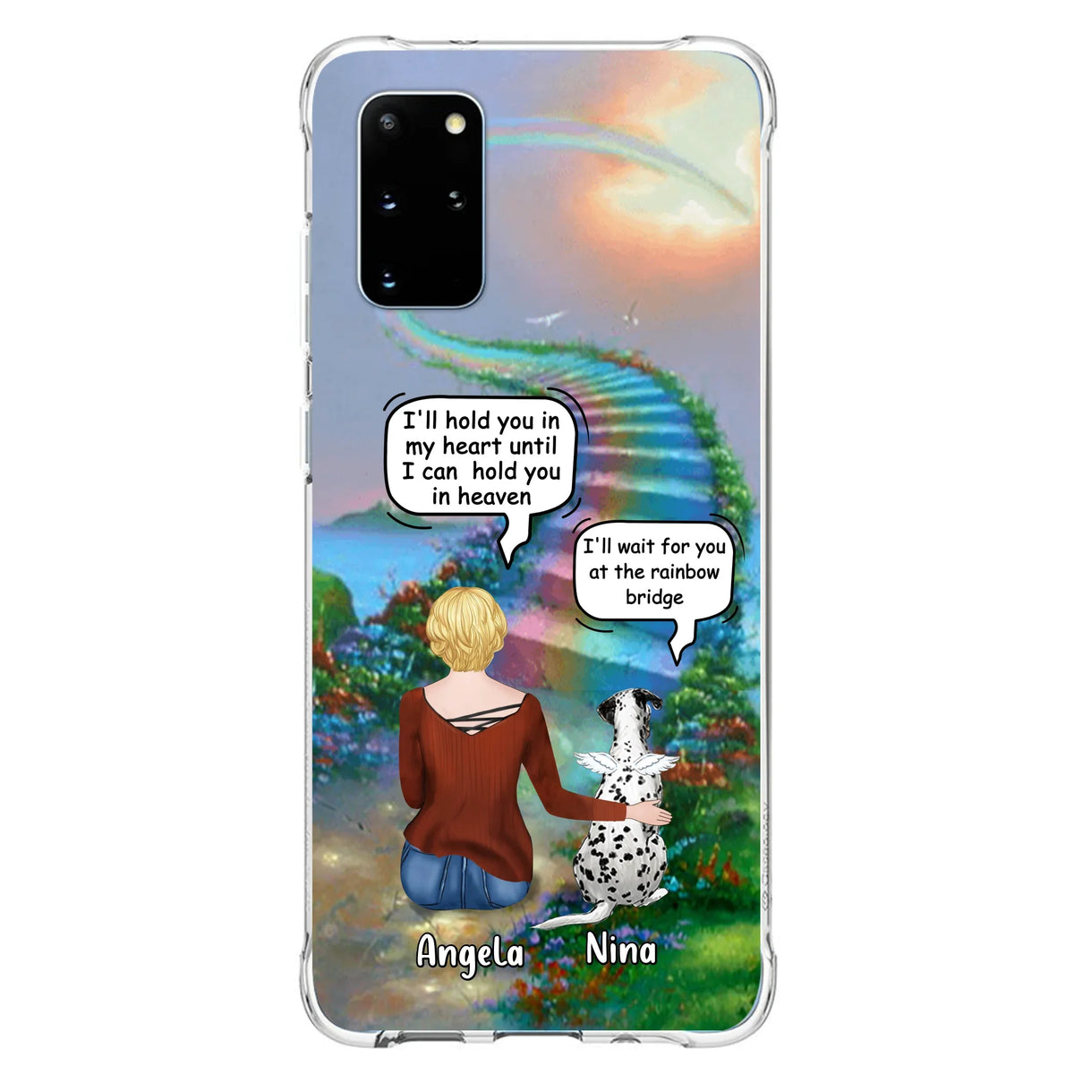 Custom Personalized Memorial Dog Phone Case - Upto 4 Dogs - Memorial Gift For Dog Lovers - Case For iPhone/Samsung