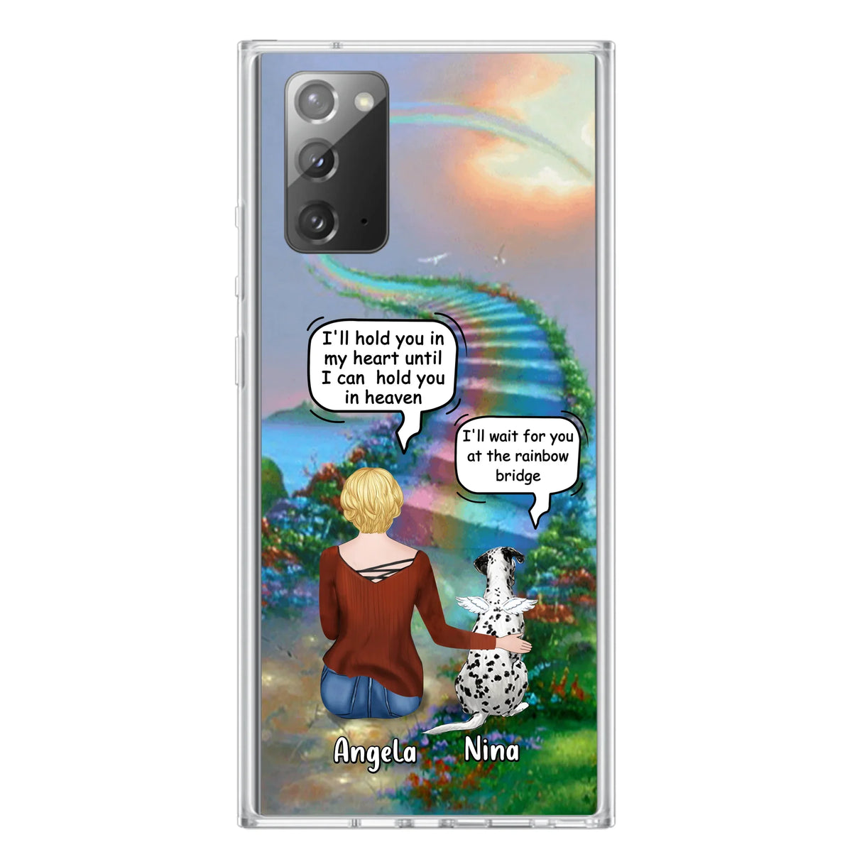 Custom Personalized Memorial Dog Phone Case - Upto 4 Dogs - Memorial Gift For Dog Lovers - Case For iPhone/Samsung