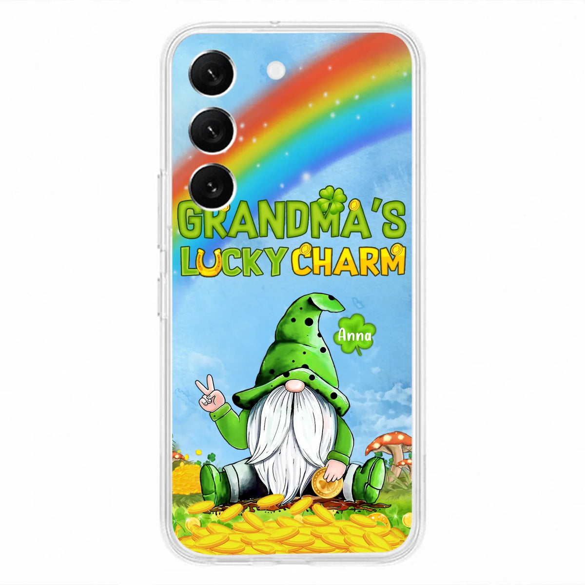 Custom Personalized iPhone Case/Samsung Case - Gift for Grandmother - Grandma's Lucky Charms Phone Case - Up to 6 Grandkids