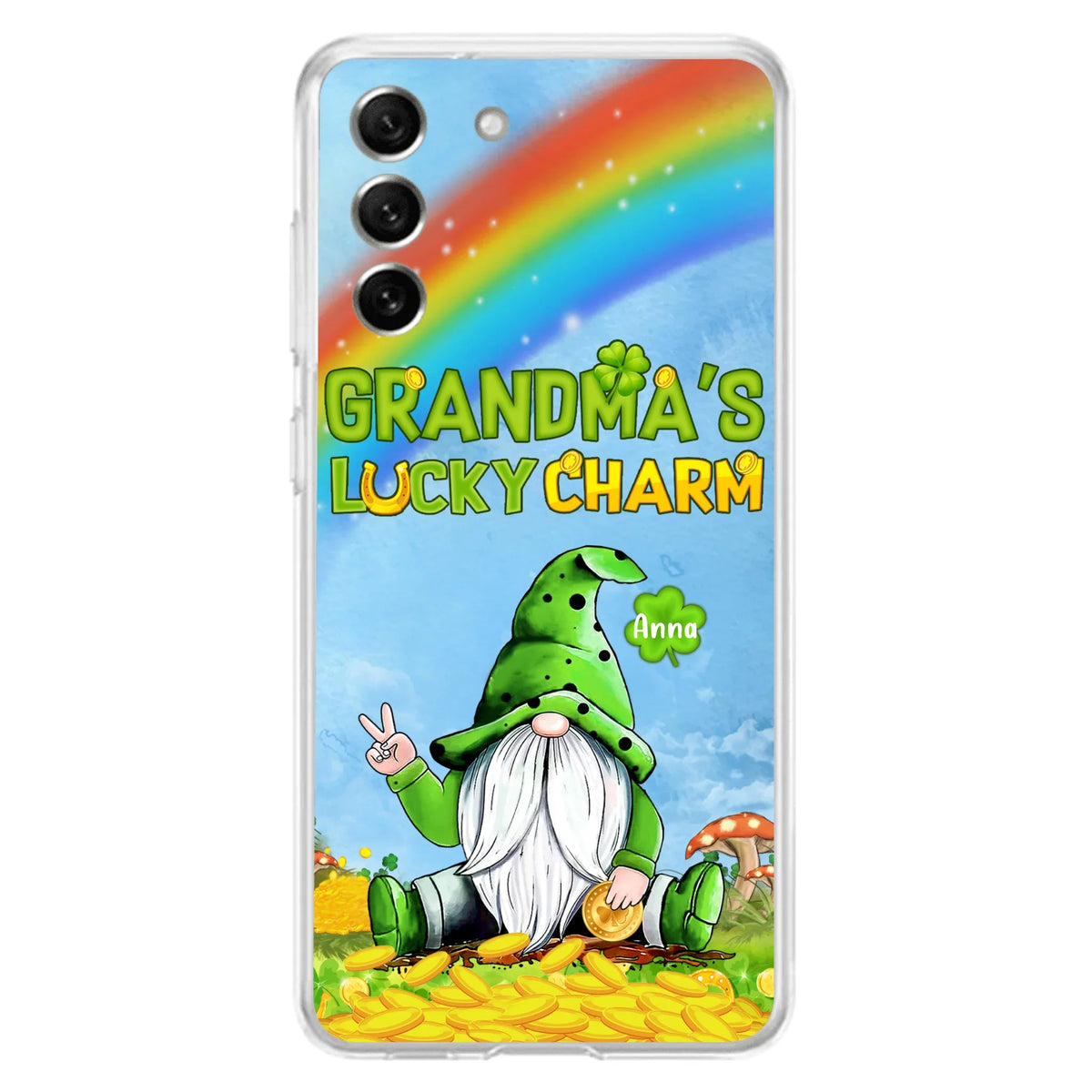 Custom Personalized iPhone Case/Samsung Case - Gift for Grandmother - Grandma's Lucky Charms Phone Case - Up to 6 Grandkids