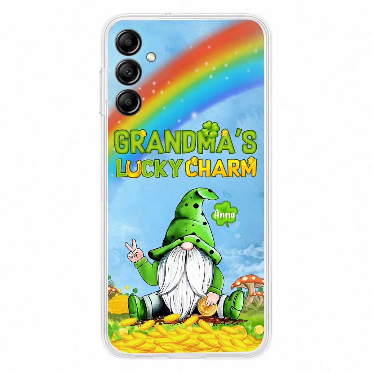 Custom Personalized iPhone Case/Samsung Case - Gift for Grandmother - Grandma's Lucky Charms Phone Case - Up to 6 Grandkids