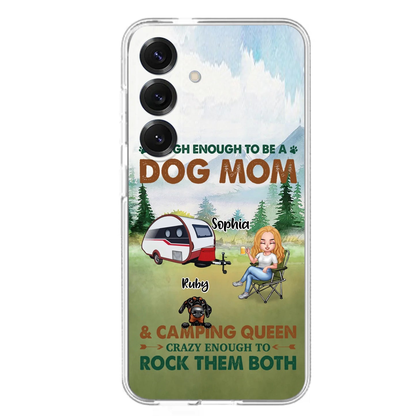 Custom Personalized Camping With Dogs Phone Case - Up to 5 Dogs - Best Gift For Dog Lovers - I Like Camping And Dogs And Maybe 3 People - Case For iPhone/Samsung