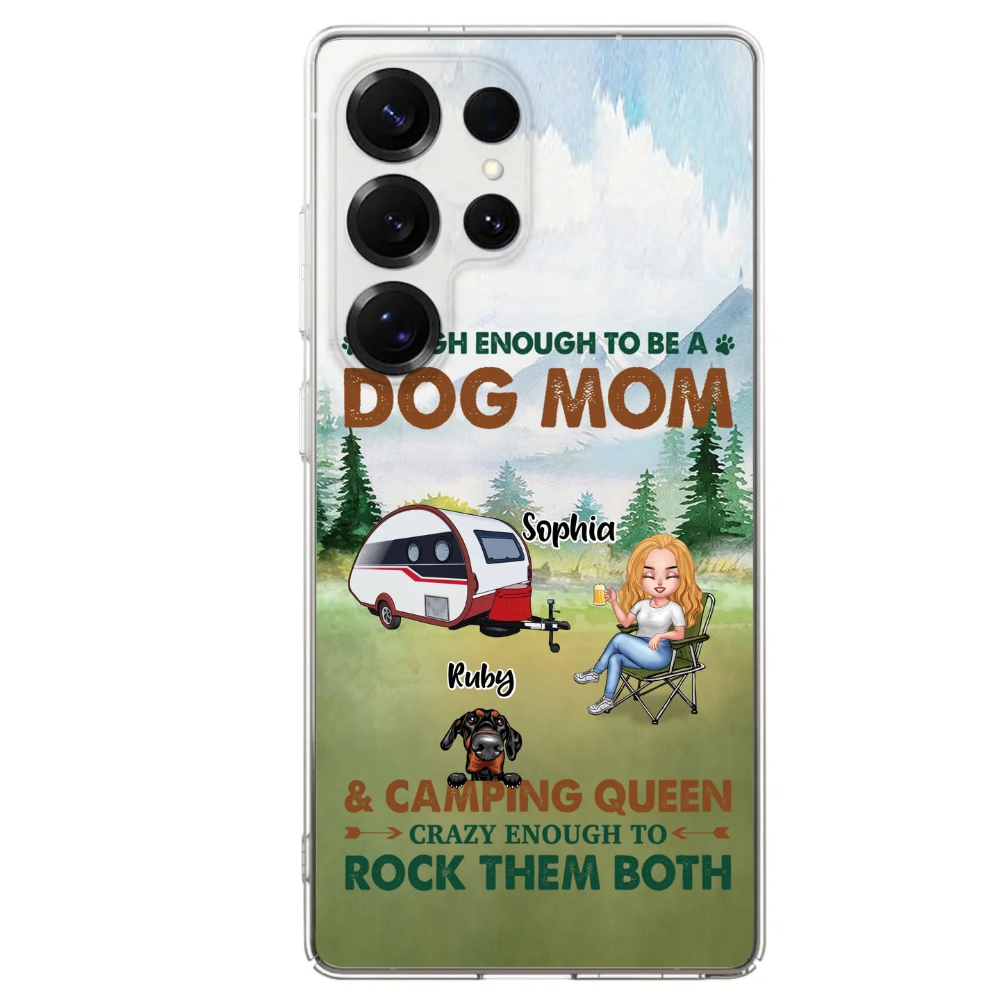 Custom Personalized Camping With Dogs Phone Case - Up to 5 Dogs - Best Gift For Dog Lovers - I Like Camping And Dogs And Maybe 3 People - Case For iPhone/Samsung