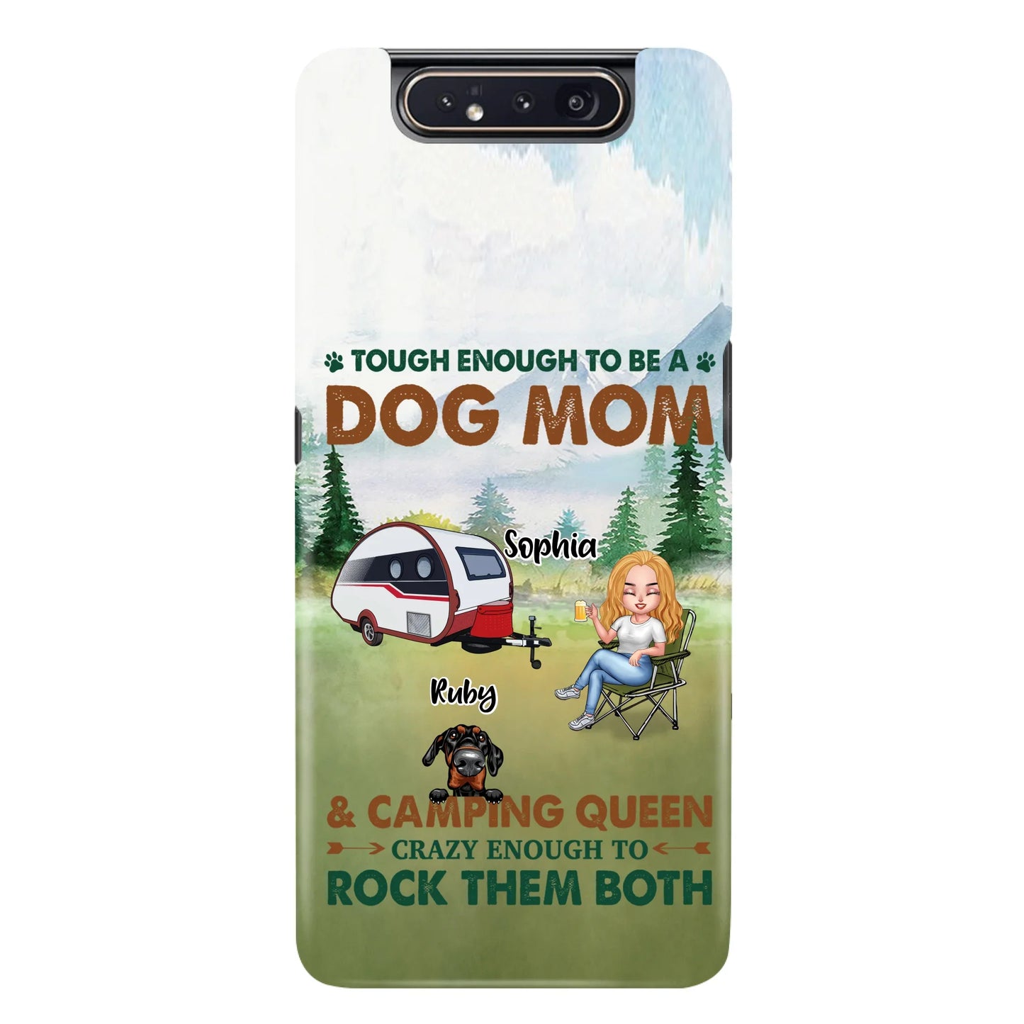 Custom Personalized Camping With Dogs Phone Case - Up to 5 Dogs - Best Gift For Dog Lovers - I Like Camping And Dogs And Maybe 3 People - Case For iPhone/Samsung