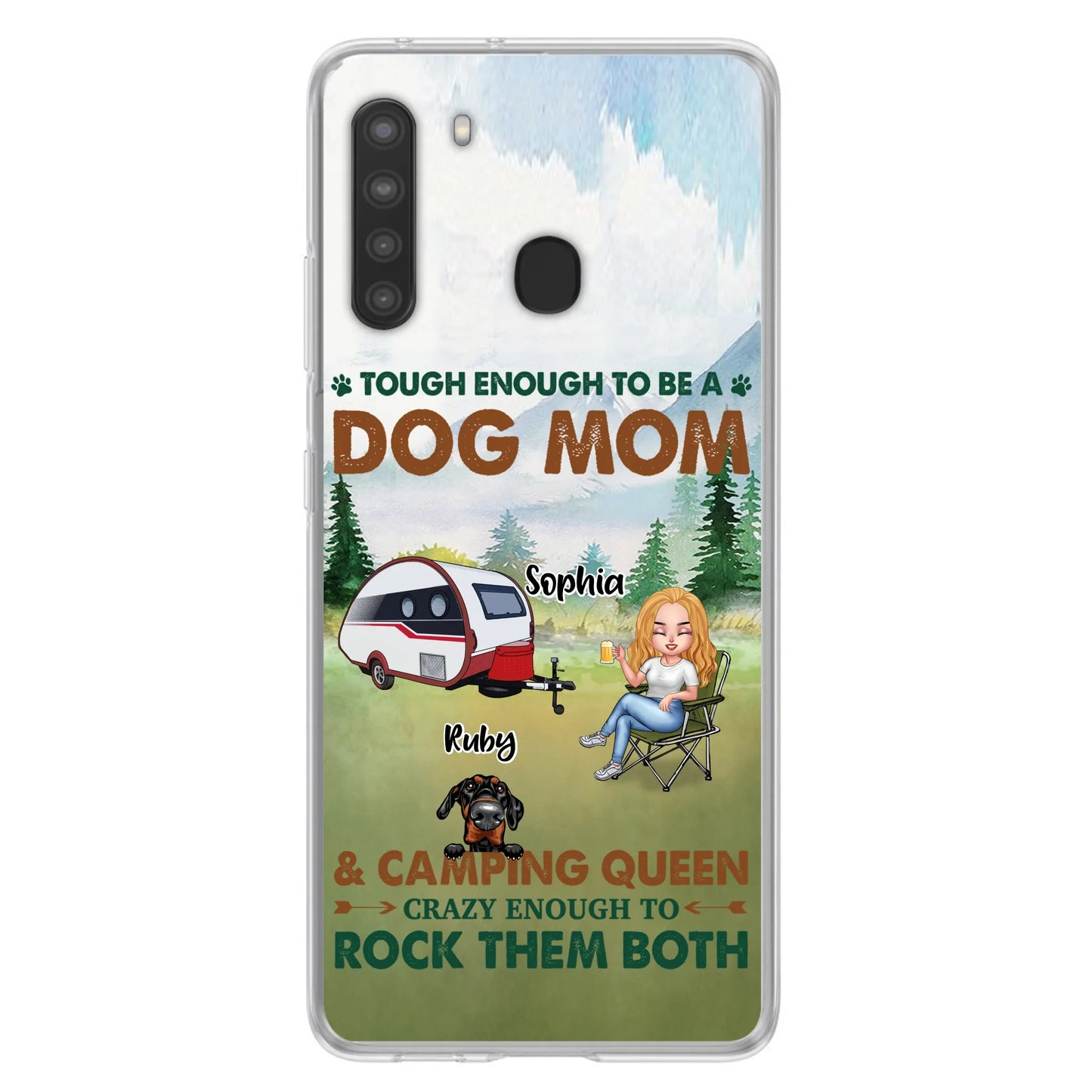 Custom Personalized Camping With Dogs Phone Case - Up to 5 Dogs - Best Gift For Dog Lovers - I Like Camping And Dogs And Maybe 3 People - Case For iPhone/Samsung