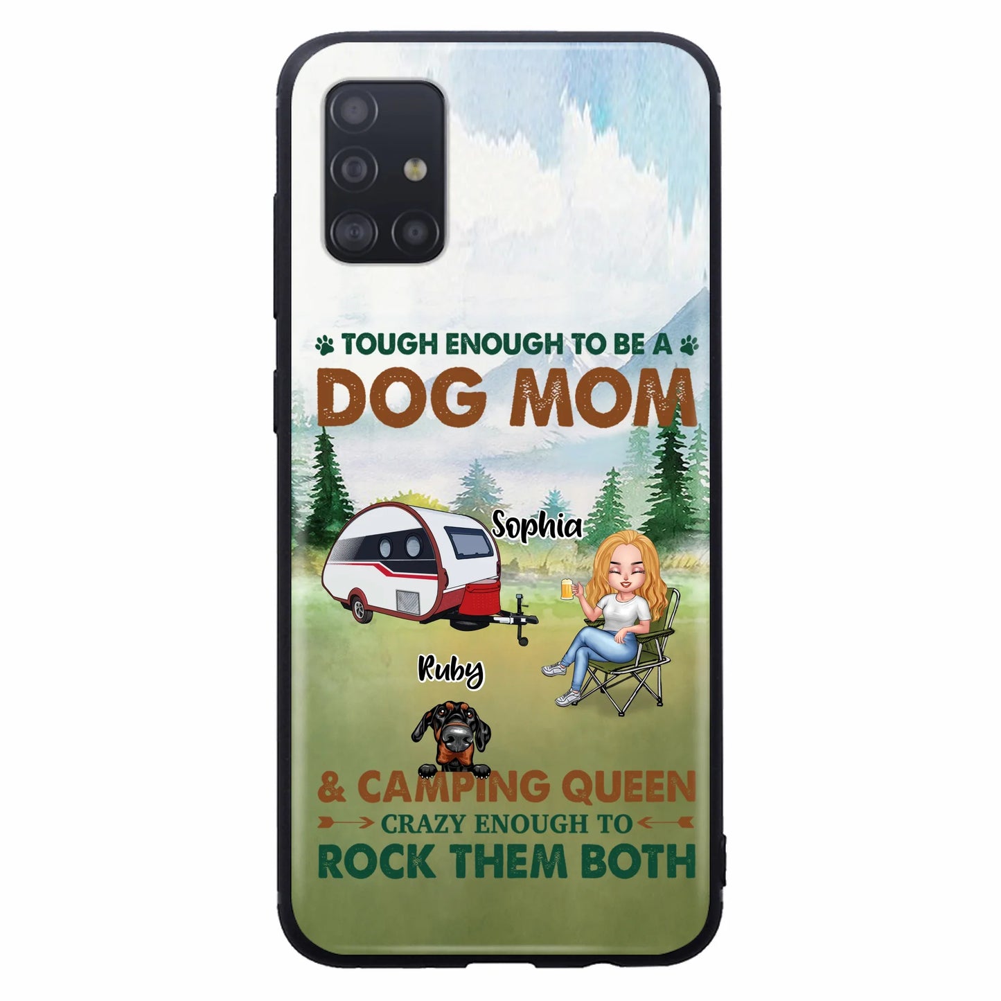 Custom Personalized Camping With Dogs Phone Case - Up to 5 Dogs - Best Gift For Dog Lovers - I Like Camping And Dogs And Maybe 3 People - Case For iPhone/Samsung