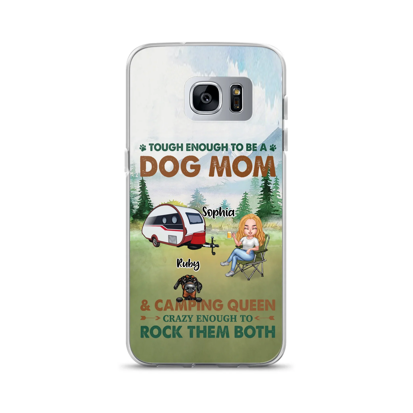 Custom Personalized Camping With Dogs Phone Case - Up to 5 Dogs - Best Gift For Dog Lovers - I Like Camping And Dogs And Maybe 3 People - Case For iPhone/Samsung