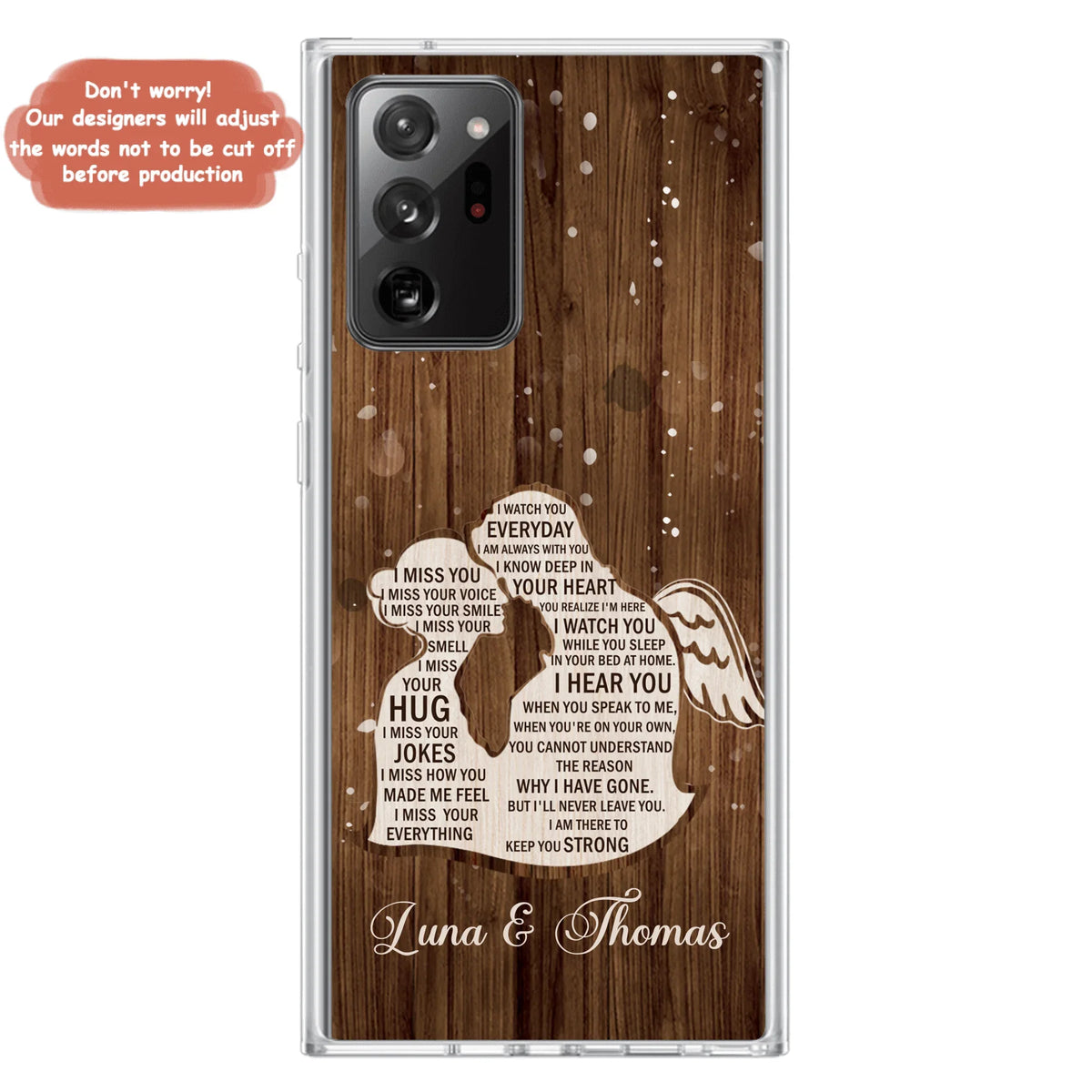 Custom Personalized I Miss Your Voice Memorial Phone Case - Memorial Gift Idea For Couple - Case For iPhone And Samsung