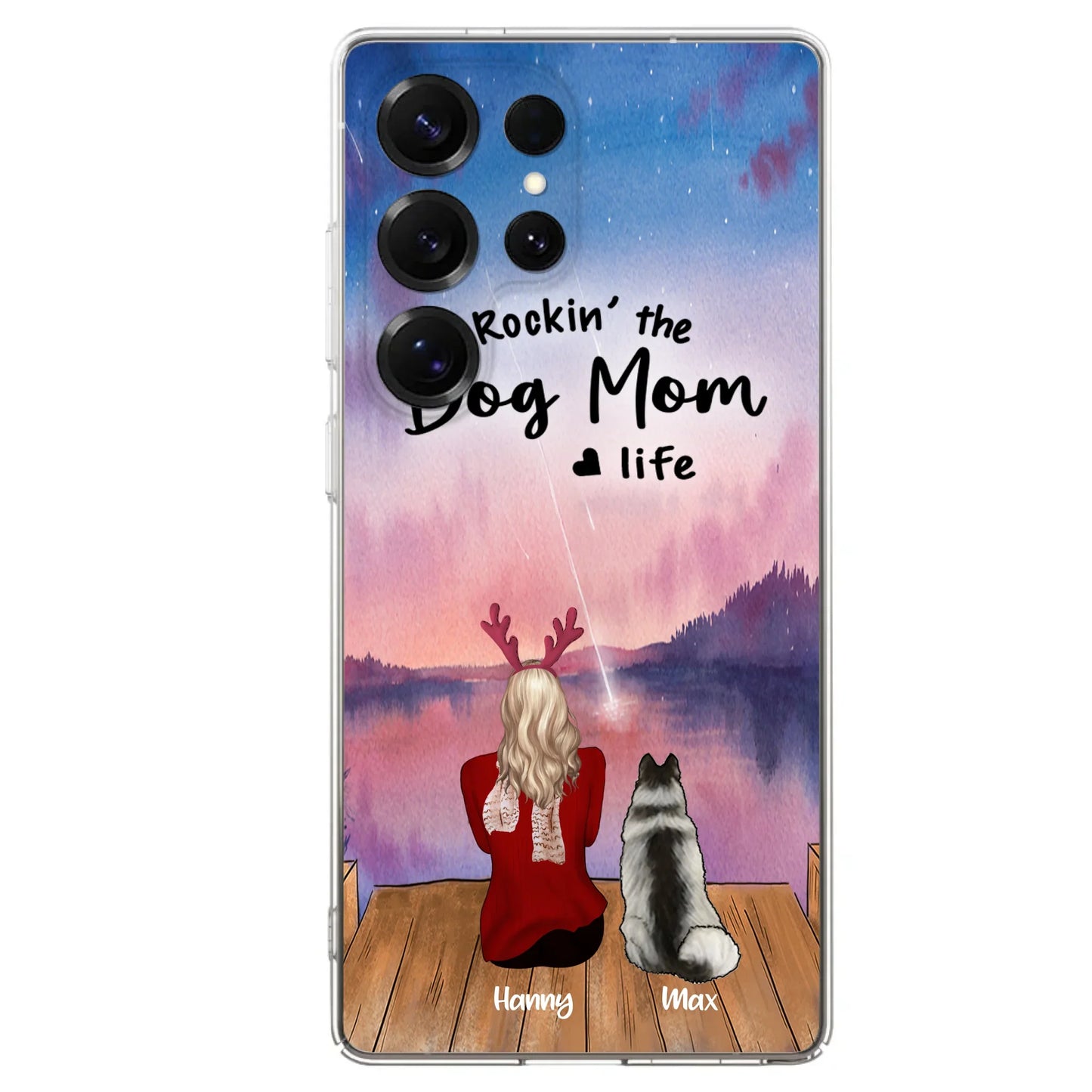 Custom Personalized Family Christmas Phone Case - Life Is Better With Dogs