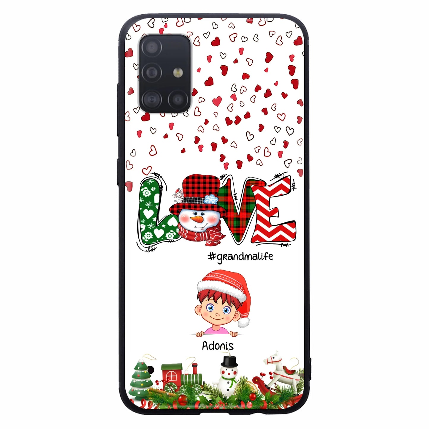 Custom Personalized Christmas Grandmalife Phone Case - Upto 6 Kids - Christmas Gift For Grandma, Mama - Case For iPhone And Samsung