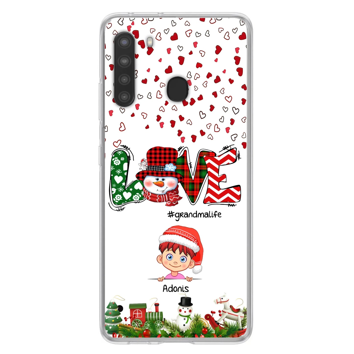 Custom Personalized Christmas Grandmalife Phone Case - Upto 6 Kids - Christmas Gift For Grandma, Mama - Case For iPhone And Samsung