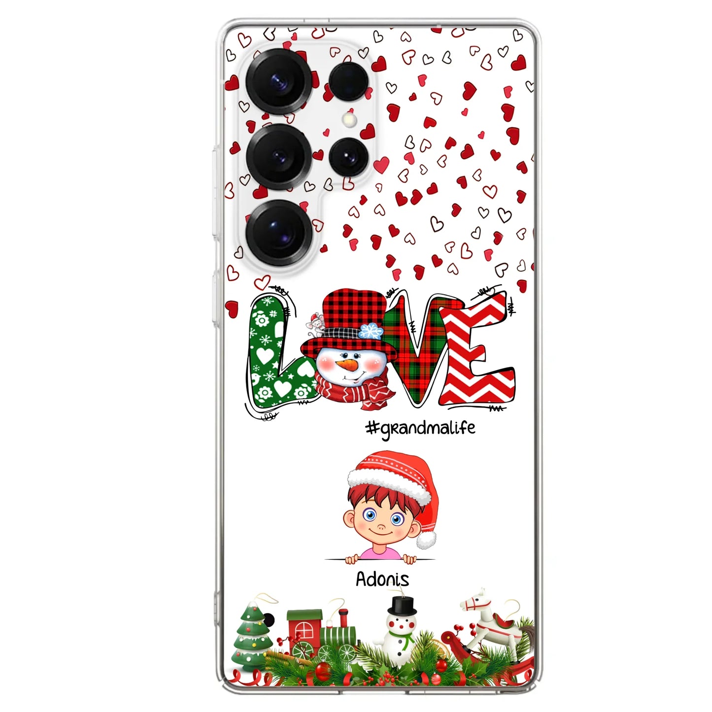Custom Personalized Christmas Grandmalife Phone Case - Upto 6 Kids - Christmas Gift For Grandma, Mama - Case For iPhone And Samsung