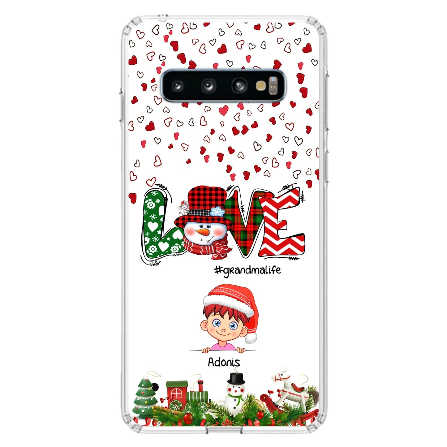 Custom Personalized Christmas Grandmalife Phone Case - Upto 6 Kids - Christmas Gift For Grandma, Mama - Case For iPhone And Samsung