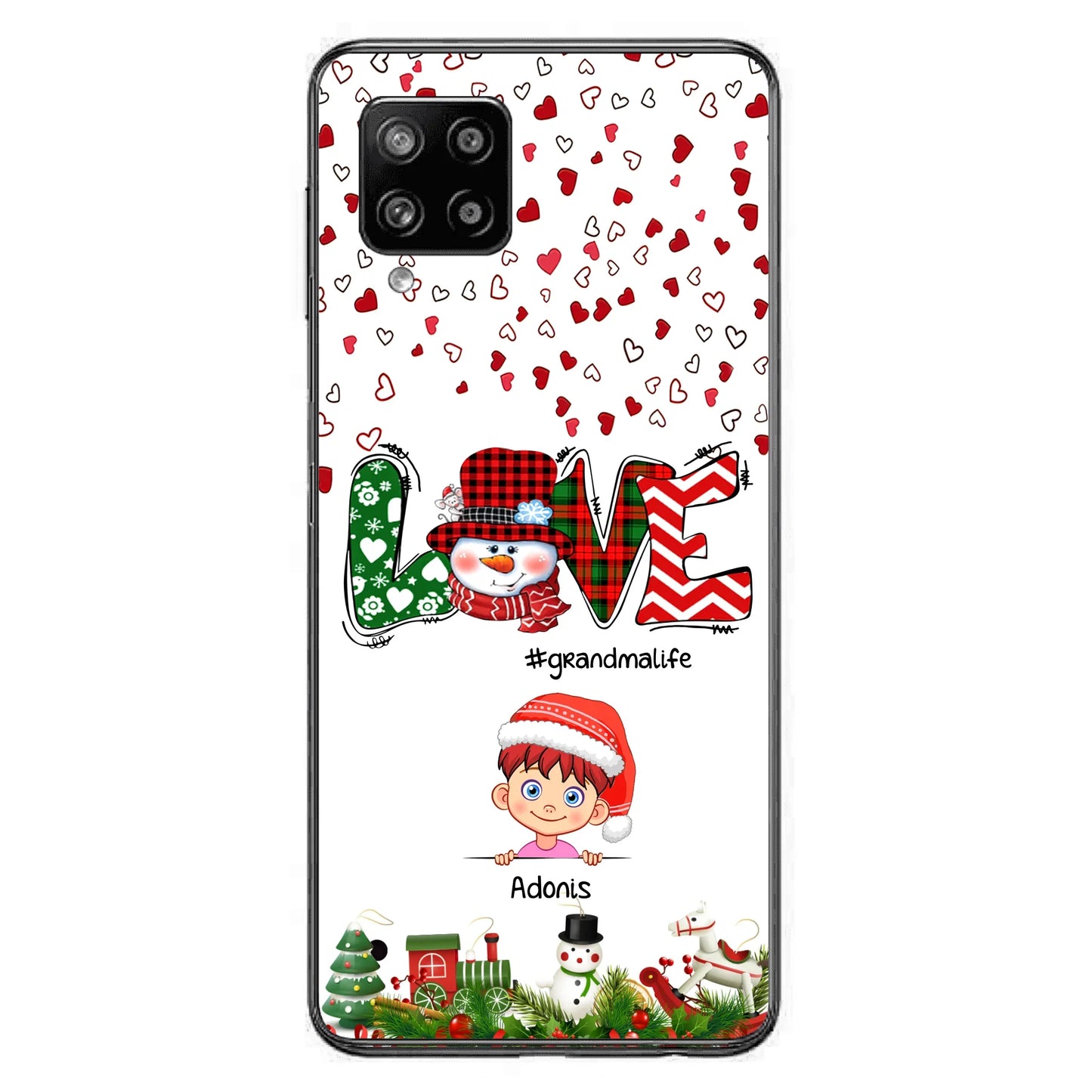 Custom Personalized Christmas Grandmalife Phone Case - Upto 6 Kids - Christmas Gift For Grandma, Mama - Case For iPhone And Samsung