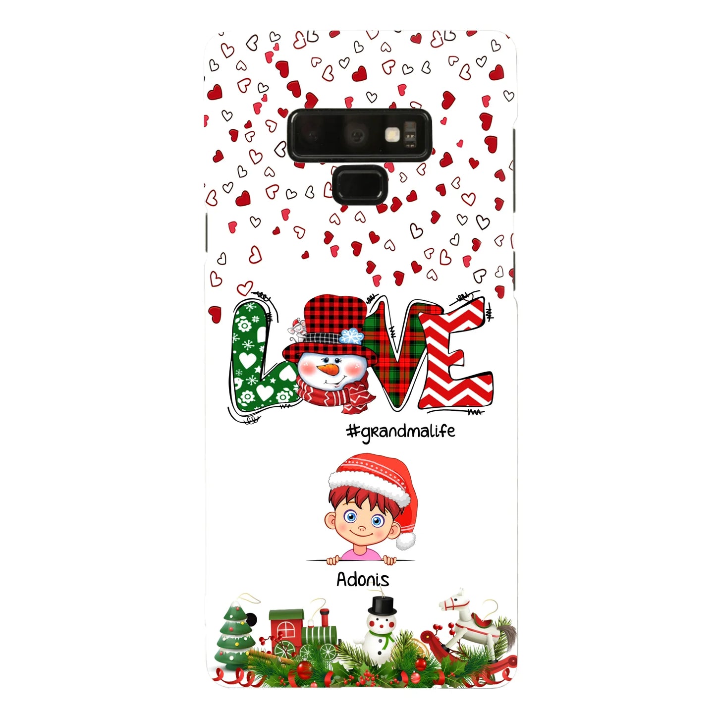 Custom Personalized Christmas Grandmalife Phone Case - Upto 6 Kids - Christmas Gift For Grandma, Mama - Case For iPhone And Samsung