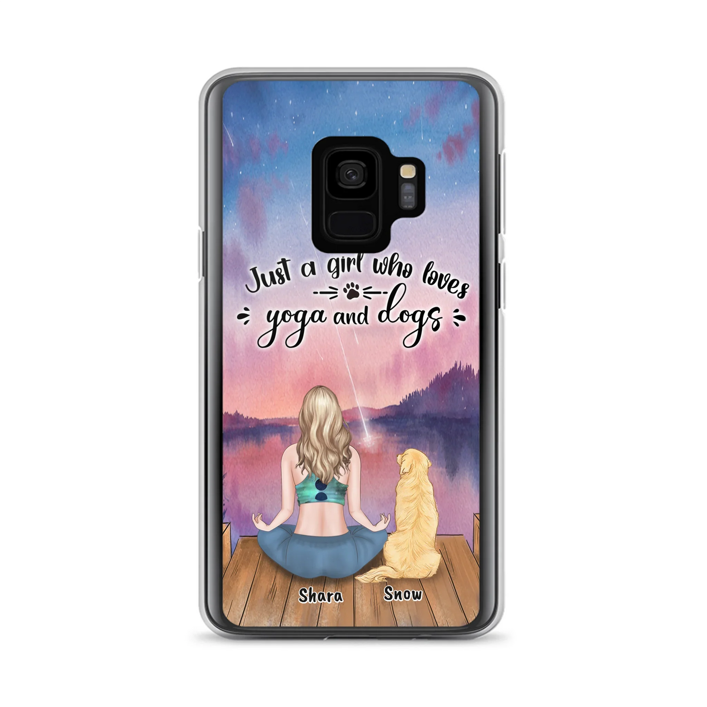 Custom Personalized Yoga Dog Mom Phone Case - Gift For Dog Lover - Case For iPhone And Samsung