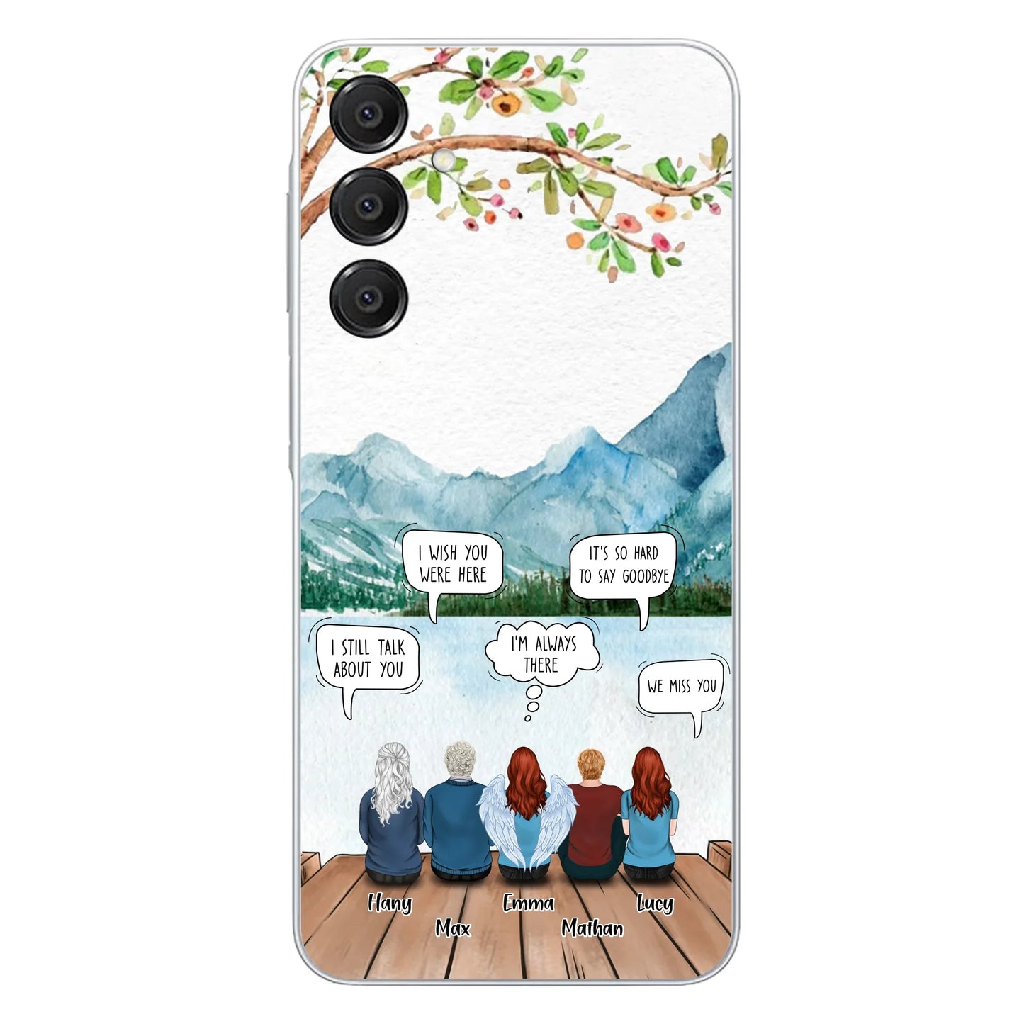 Custom Personalized Memorial Phone Case - Upto 5 People - Best Gift For Family - Case For Iphone & Samsung