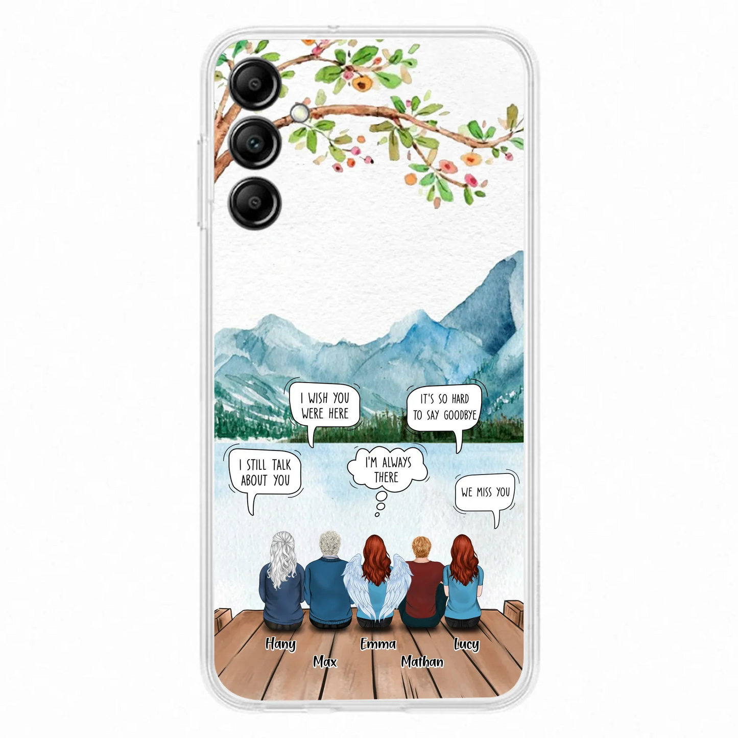 Custom Personalized Memorial Phone Case - Upto 5 People - Best Gift For Family - Case For Iphone & Samsung