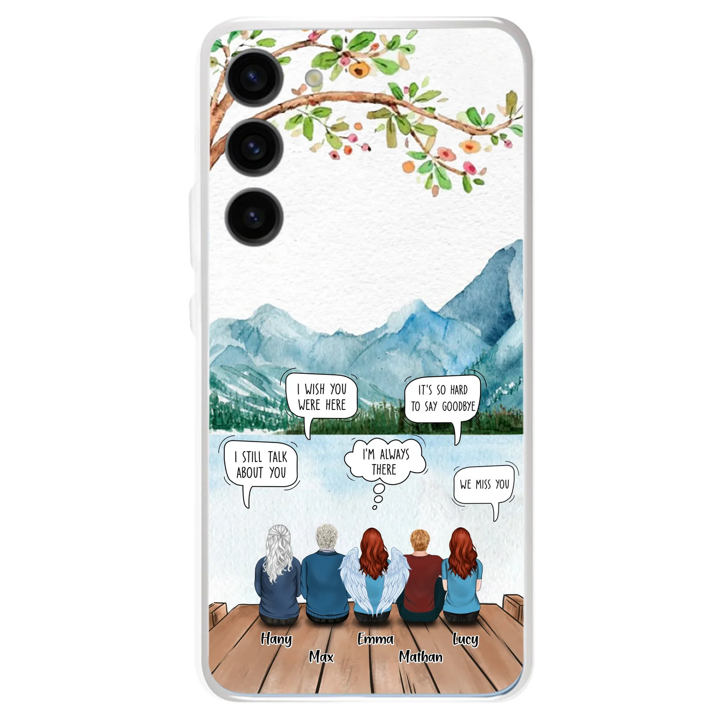 Custom Personalized Memorial Phone Case - Upto 5 People - Best Gift For Family - Case For Iphone & Samsung