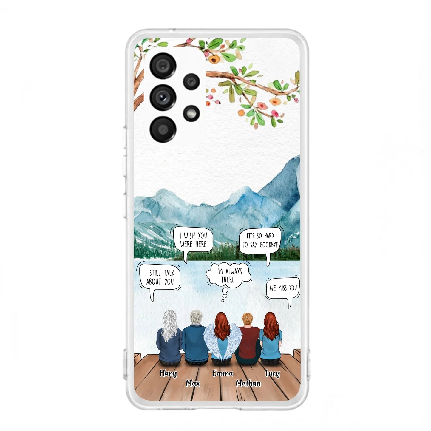 Custom Personalized Memorial Phone Case - Upto 5 People - Best Gift For Family - Case For Iphone & Samsung