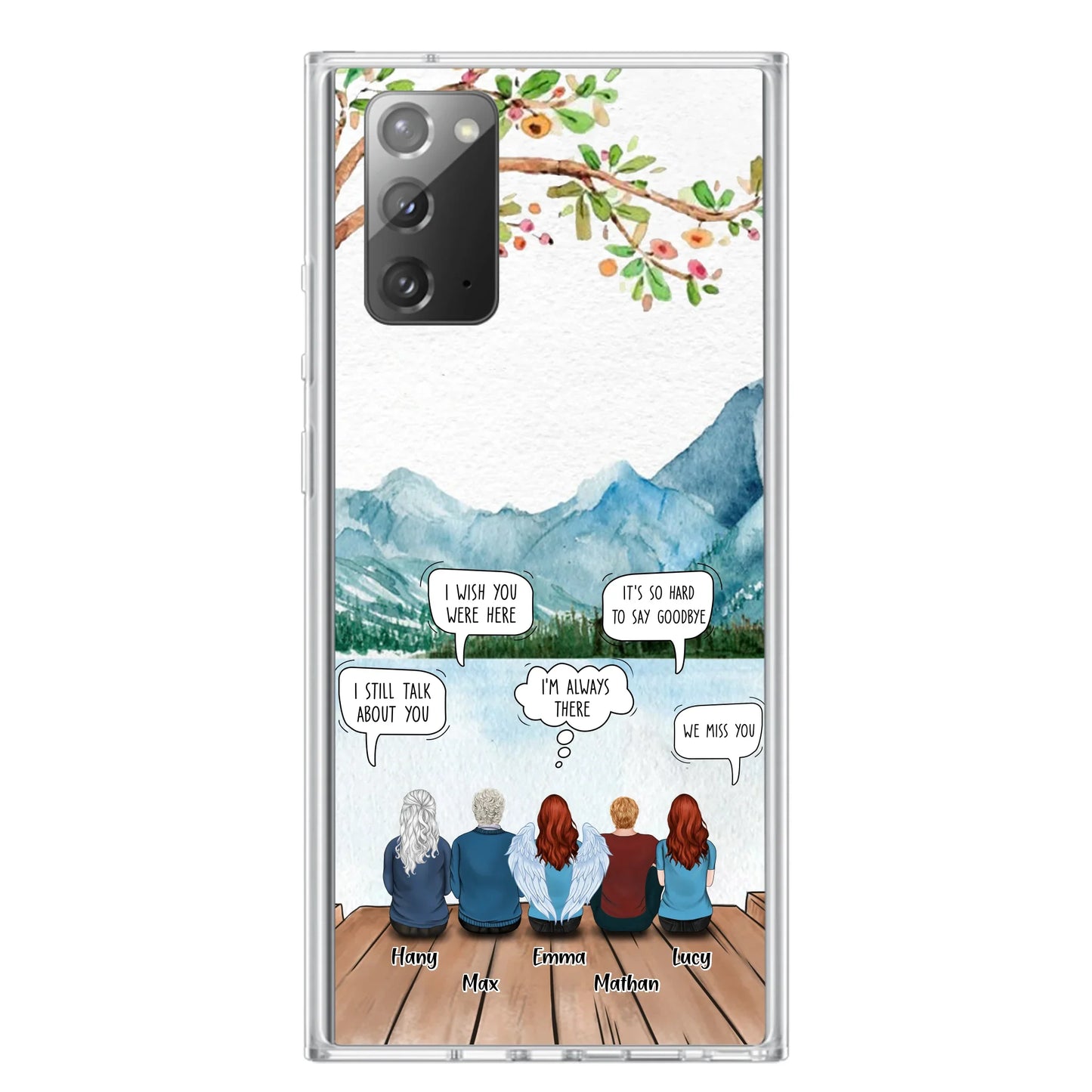 Custom Personalized Memorial Phone Case - Upto 5 People - Best Gift For Family - Case For Iphone & Samsung
