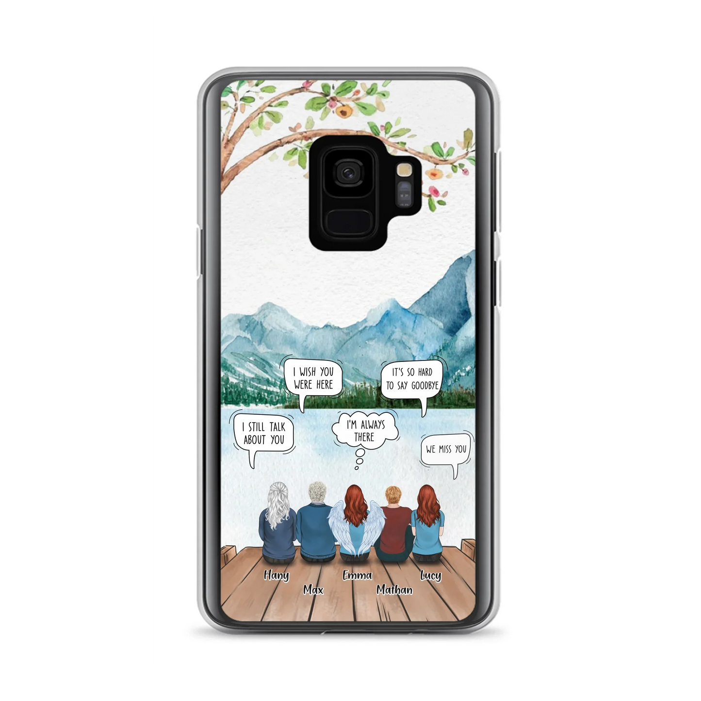 Custom Personalized Memorial Phone Case - Upto 5 People - Best Gift For Family - Case For Iphone & Samsung