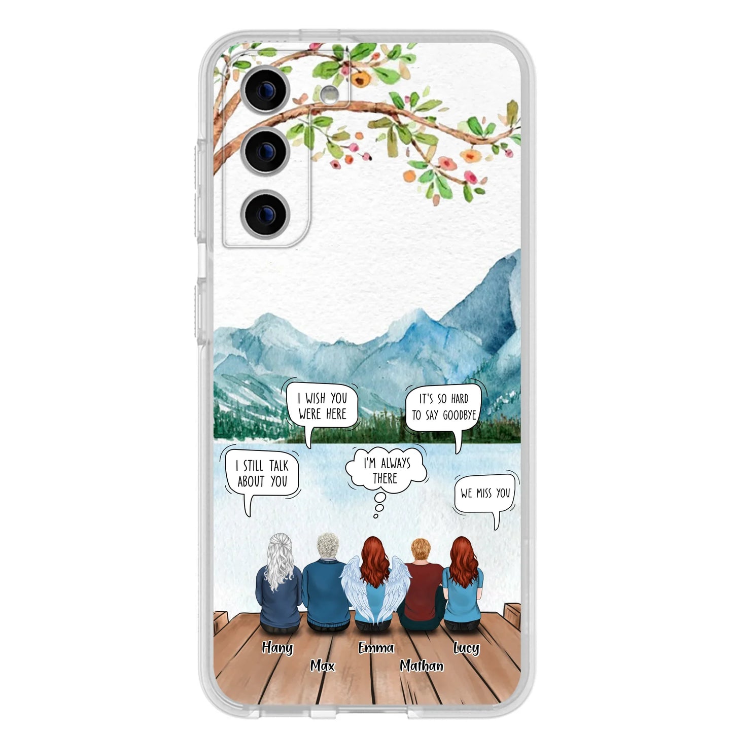 Custom Personalized Memorial Phone Case - Upto 5 People - Best Gift For Family - Case For Iphone & Samsung