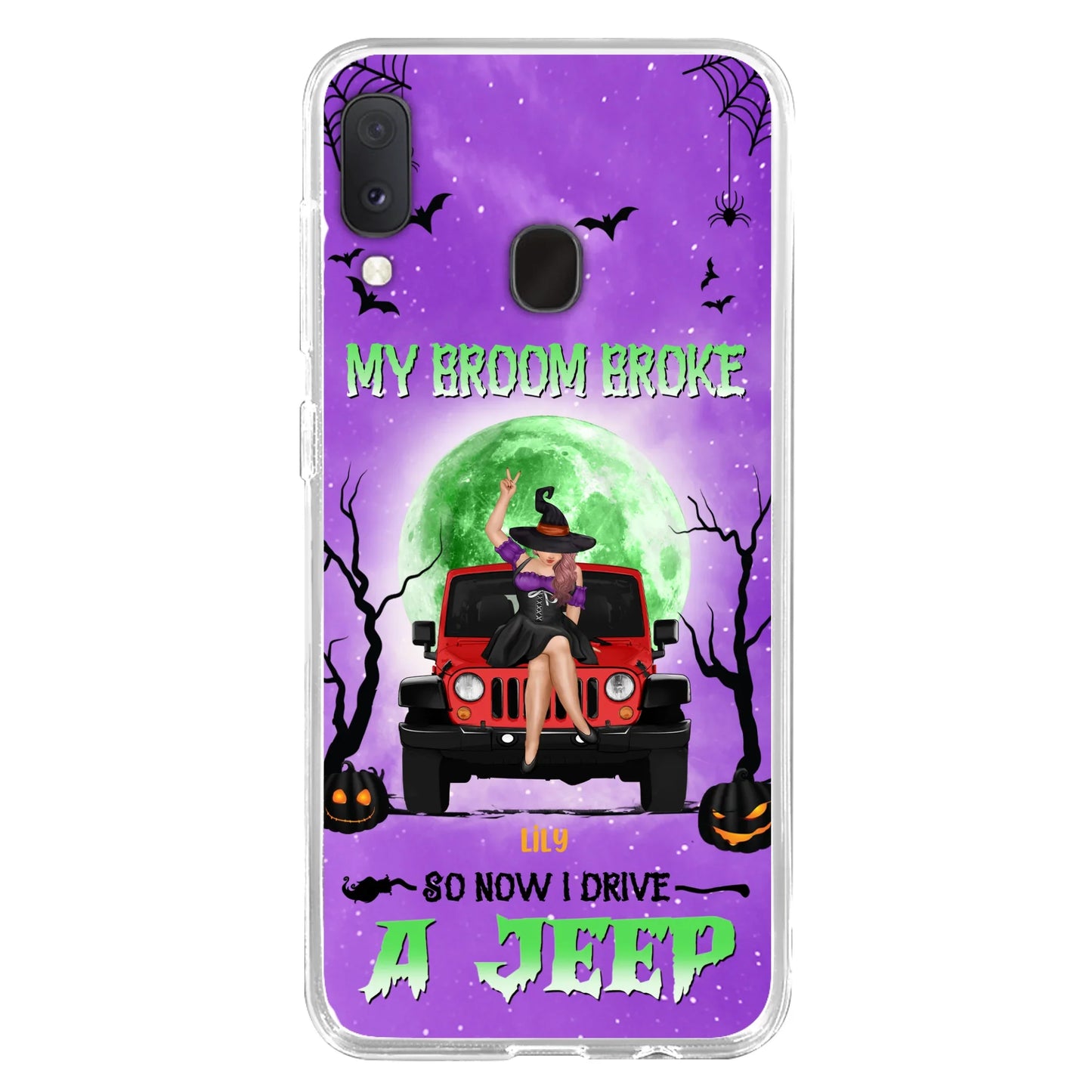 Custom Personalized Off - Road Witch Phone Case - Halloween Gift For Girl - My Broom Broke - Case For Iphone/Samsung