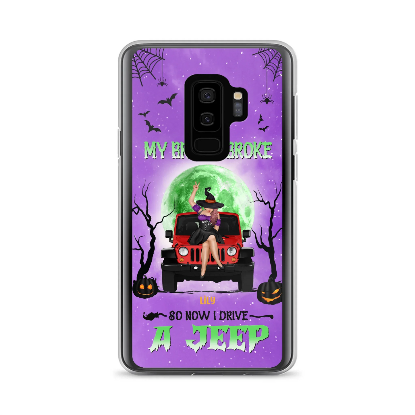 Custom Personalized Off - Road Witch Phone Case - Halloween Gift For Girl - My Broom Broke - Case For Iphone/Samsung