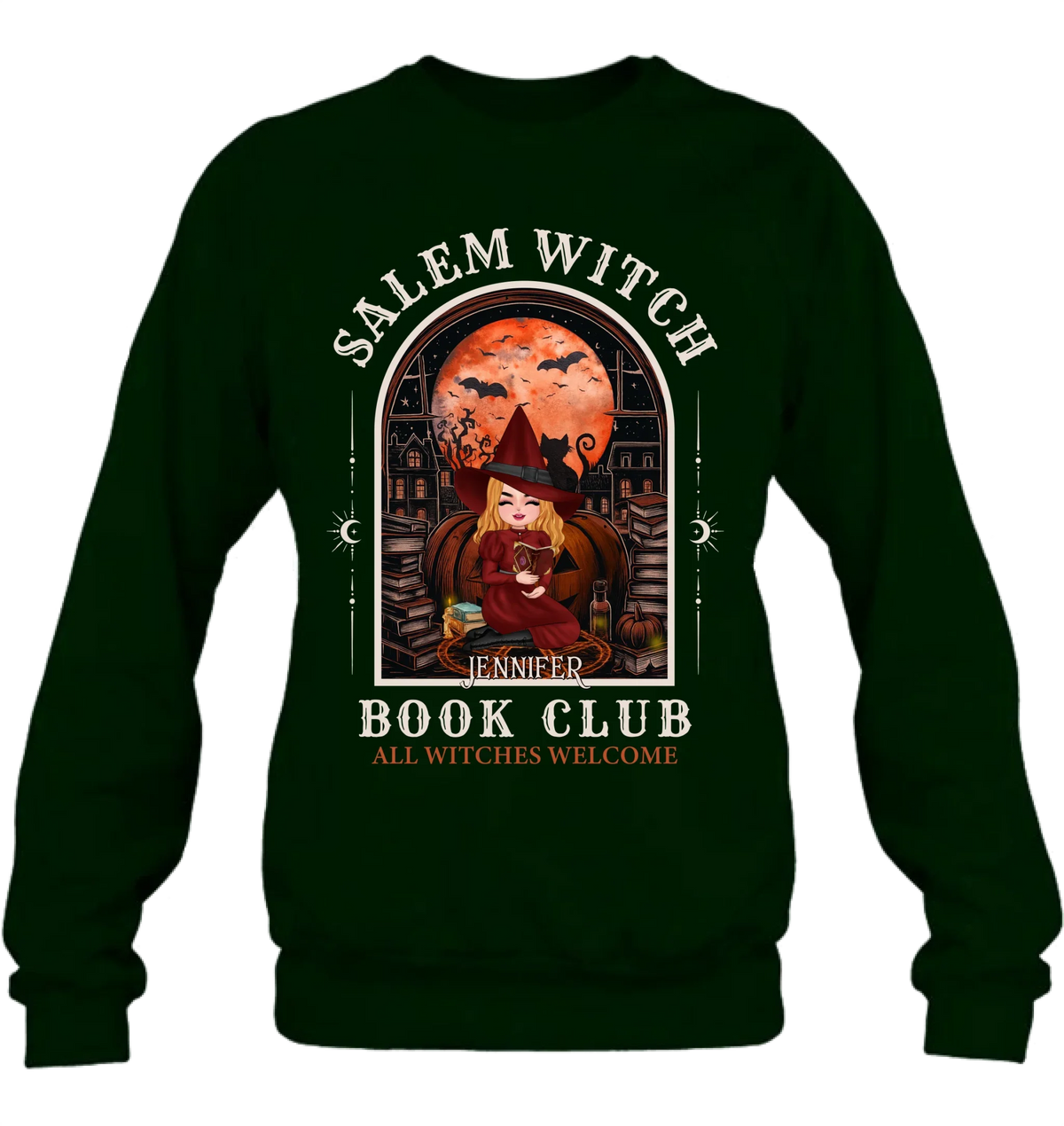 Personalized Salem Witch Book Club T-Shirt/Long Sleeve/Sweater/Hoodie - Gift Idea For Book Lover - All Witches Welcome