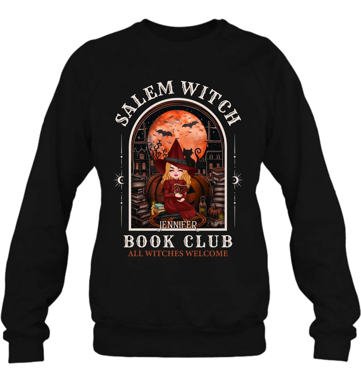 Personalized Salem Witch Book Club T-Shirt/Long Sleeve/Sweater/Hoodie - Gift Idea For Book Lover - All Witches Welcome