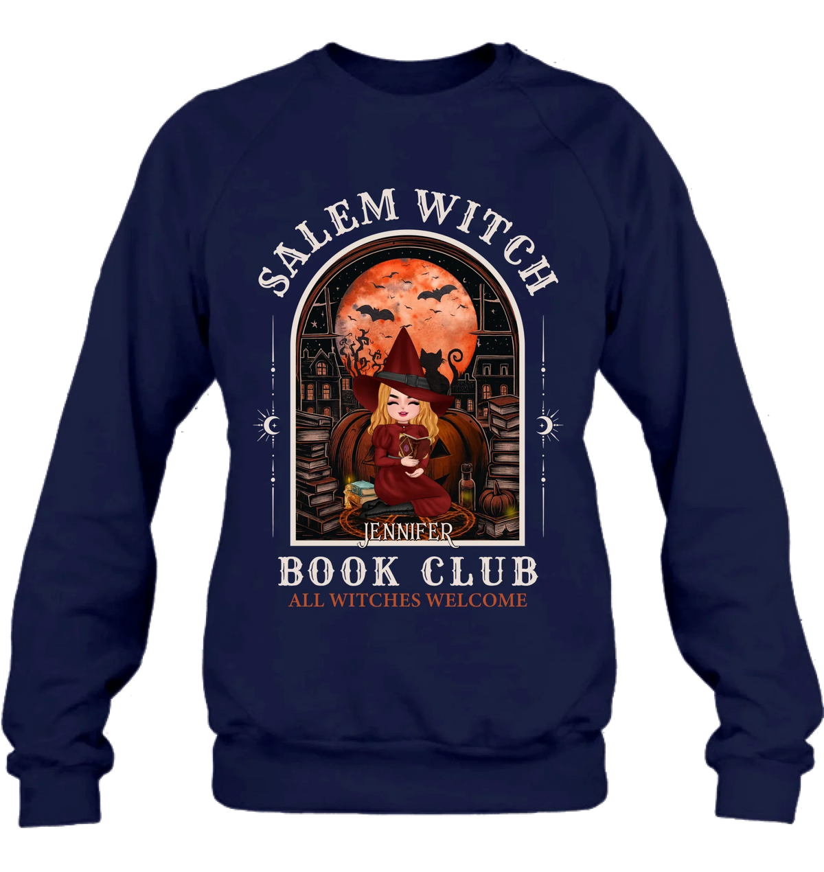 Personalized Salem Witch Book Club T-Shirt/Long Sleeve/Sweater/Hoodie - Gift Idea For Book Lover - All Witches Welcome
