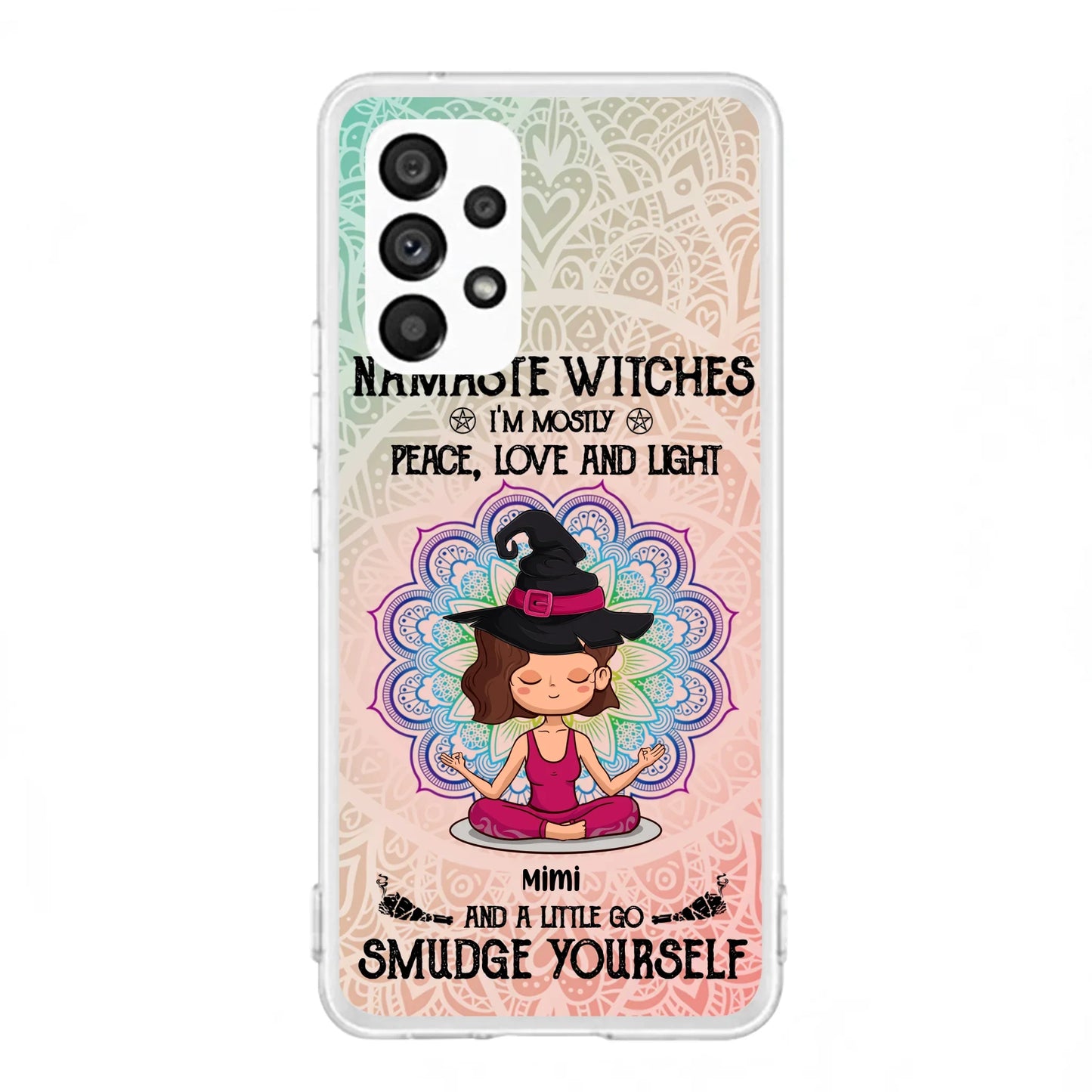 Custom Personalized Yoga Phone Case - Gift for Yoga Lovers - iPhone and Samsung Case - Namaste Witches