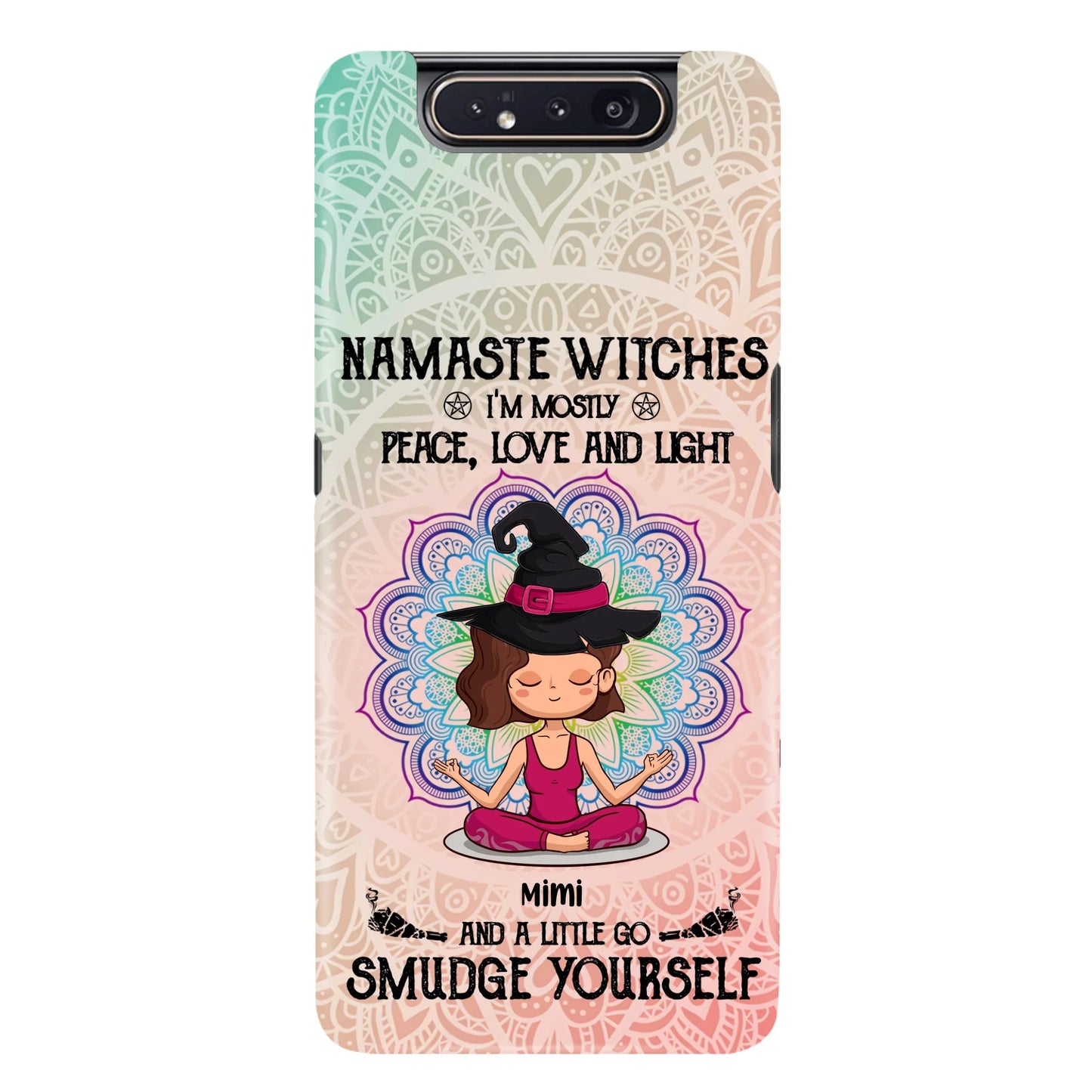Custom Personalized Yoga Phone Case - Gift for Yoga Lovers - iPhone and Samsung Case - Namaste Witches