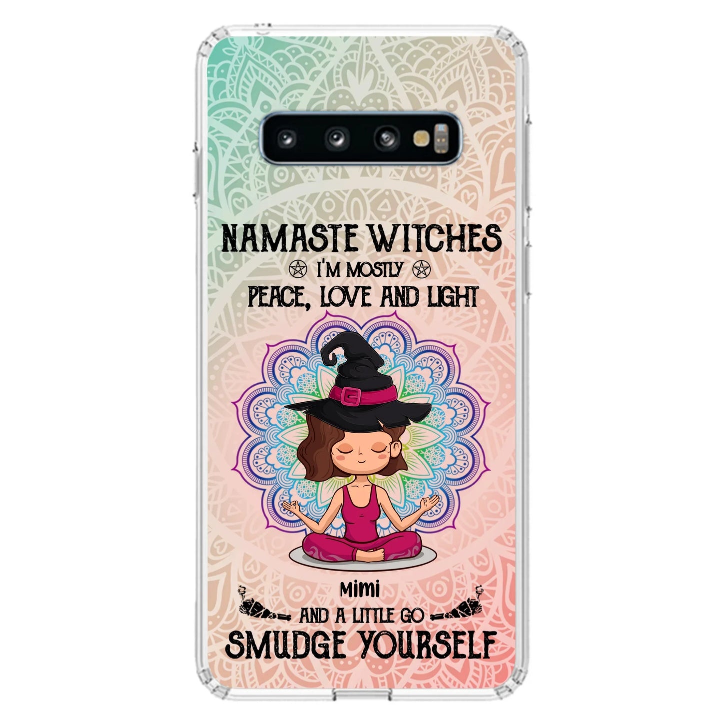 Custom Personalized Yoga Phone Case - Gift for Yoga Lovers - iPhone and Samsung Case - Namaste Witches