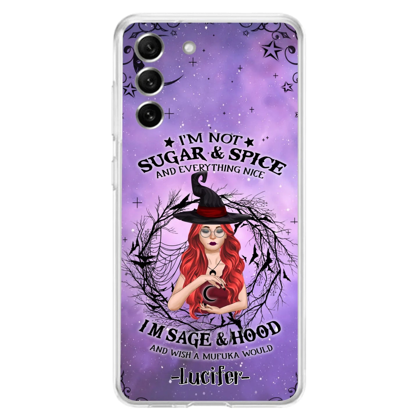 Custom Personalized Witch Phone Case - Best Halloween Gift Idea - I'm Not Sugar And Spice - Case For iPhone And Samsung - DFESX1