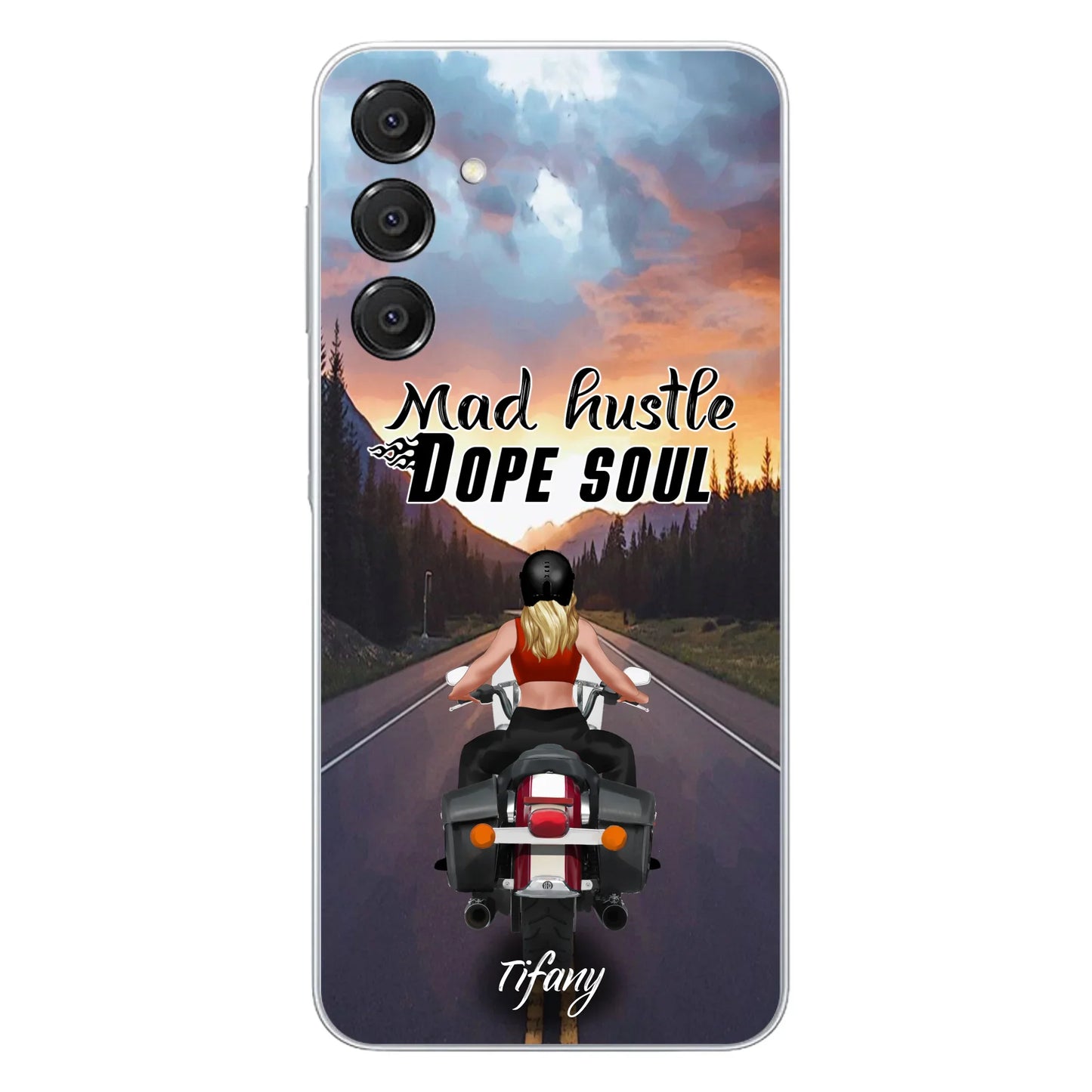 Custom Personalized Motorcycle Girl Phone Case - Best Gift For Bikers - Mad Hustle Dope Soul - Phone Case For iPhone And Samsung - C6O4AR
