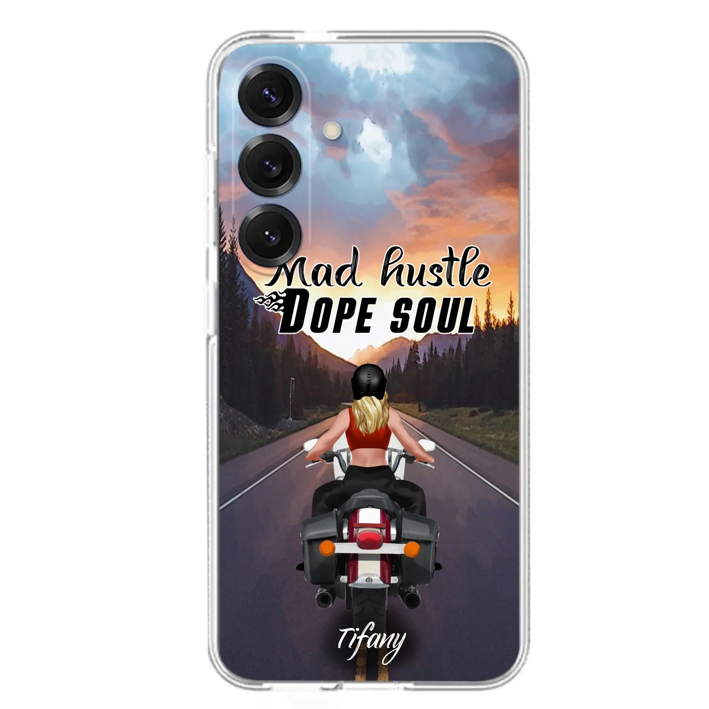 Custom Personalized Motorcycle Girl Phone Case - Best Gift For Bikers - Mad Hustle Dope Soul - Phone Case For iPhone And Samsung - C6O4AR