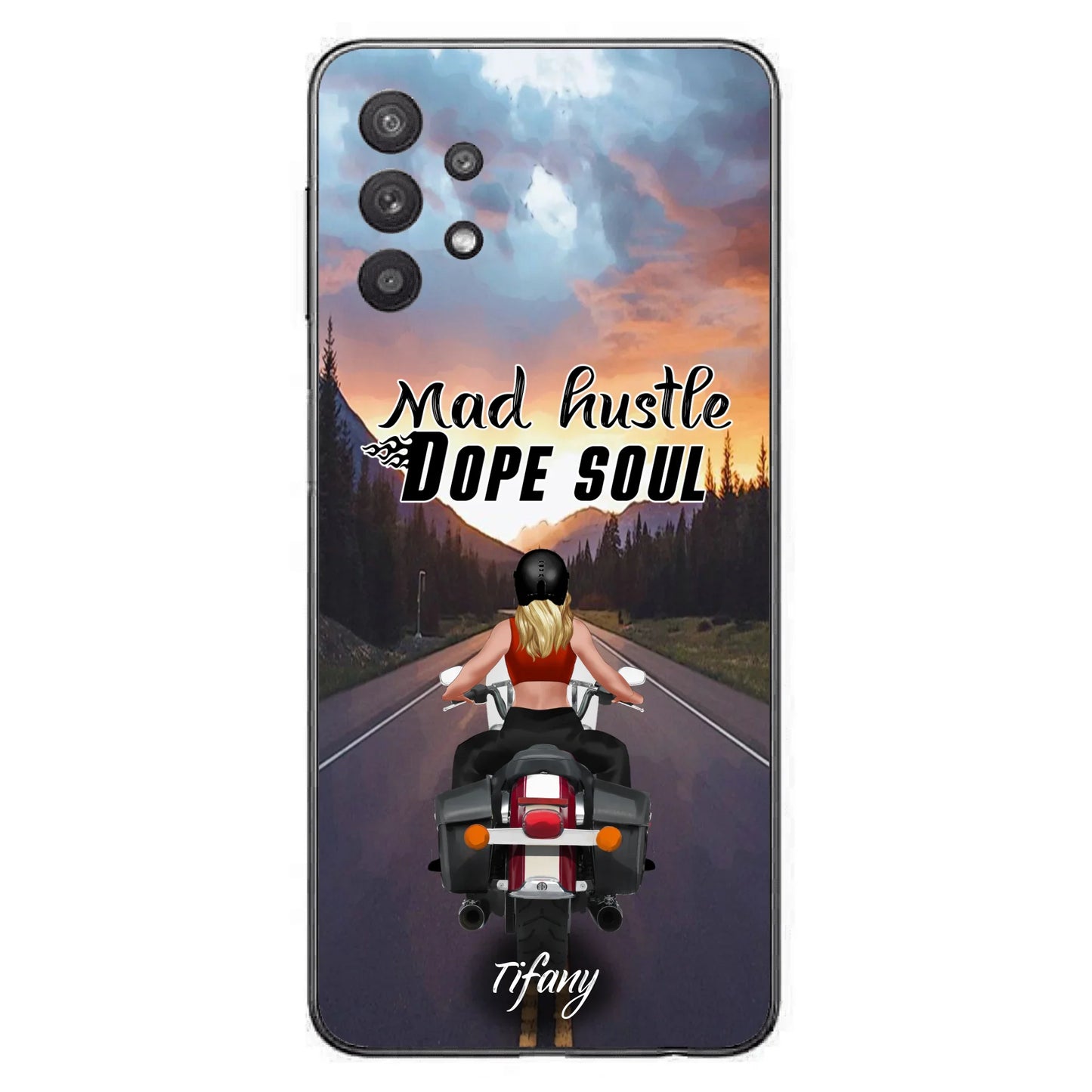 Custom Personalized Motorcycle Girl Phone Case - Best Gift For Bikers - Mad Hustle Dope Soul - Phone Case For iPhone And Samsung - C6O4AR